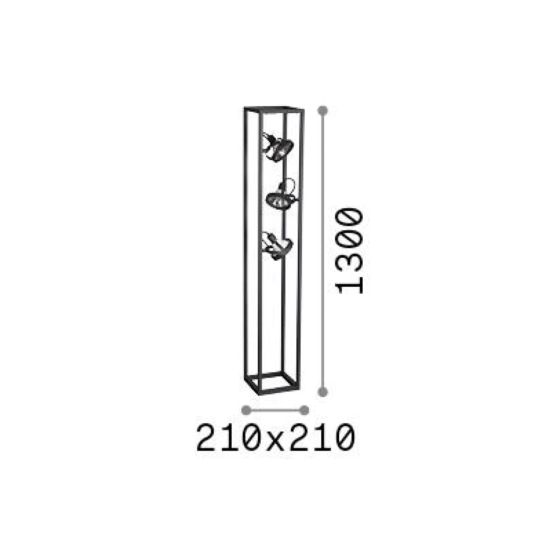 Dmora Lampade Da Terra<Ideal-Lux - Lampada da terra AUDIO PT3 H130 , 21 x 21 x h130 cm,