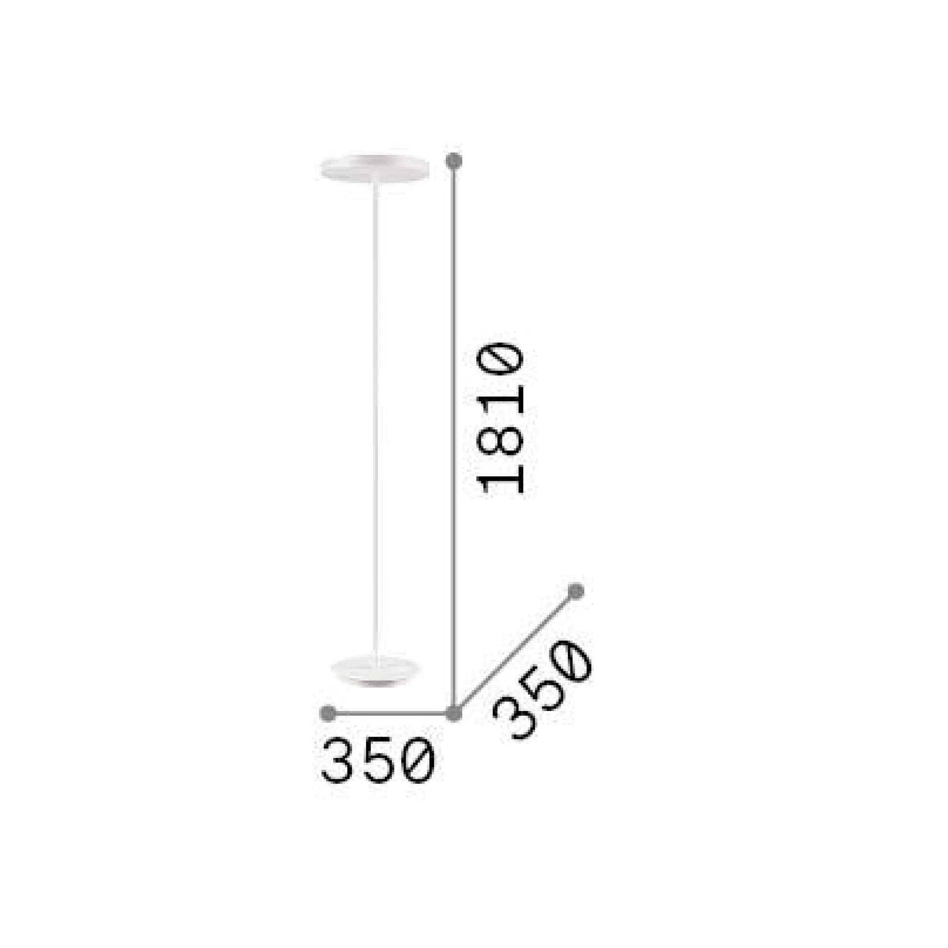 Dmora Lampade Da Terra<Ideal-Lux - Lampada da terra COLONNA PT4 , 35 x 35 x h181 cm,