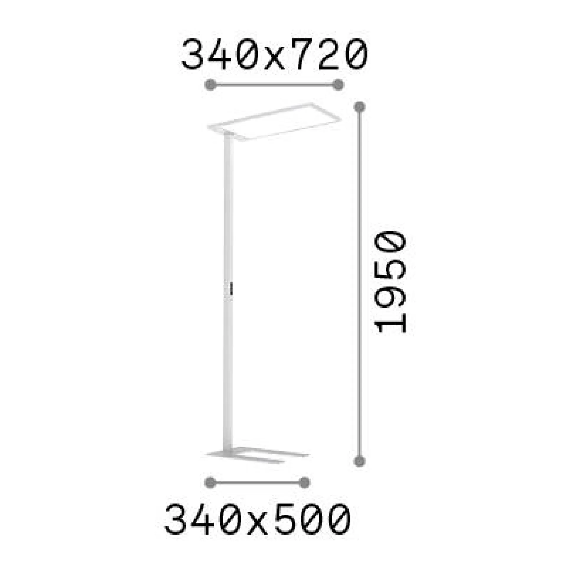 Dmora Lampade Da Terra<Ideal-Lux - Lampada da terra COMFORT PT 3000K , 34 x 72 x h195 cm,