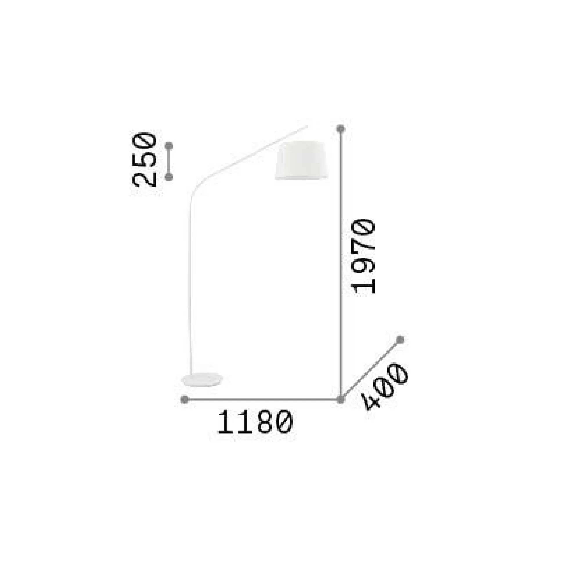 Dmora Lampade Da Terra<Ideal-Lux - Lampada da terra DADDY PT1 , 118 x 40 x h197 cm,