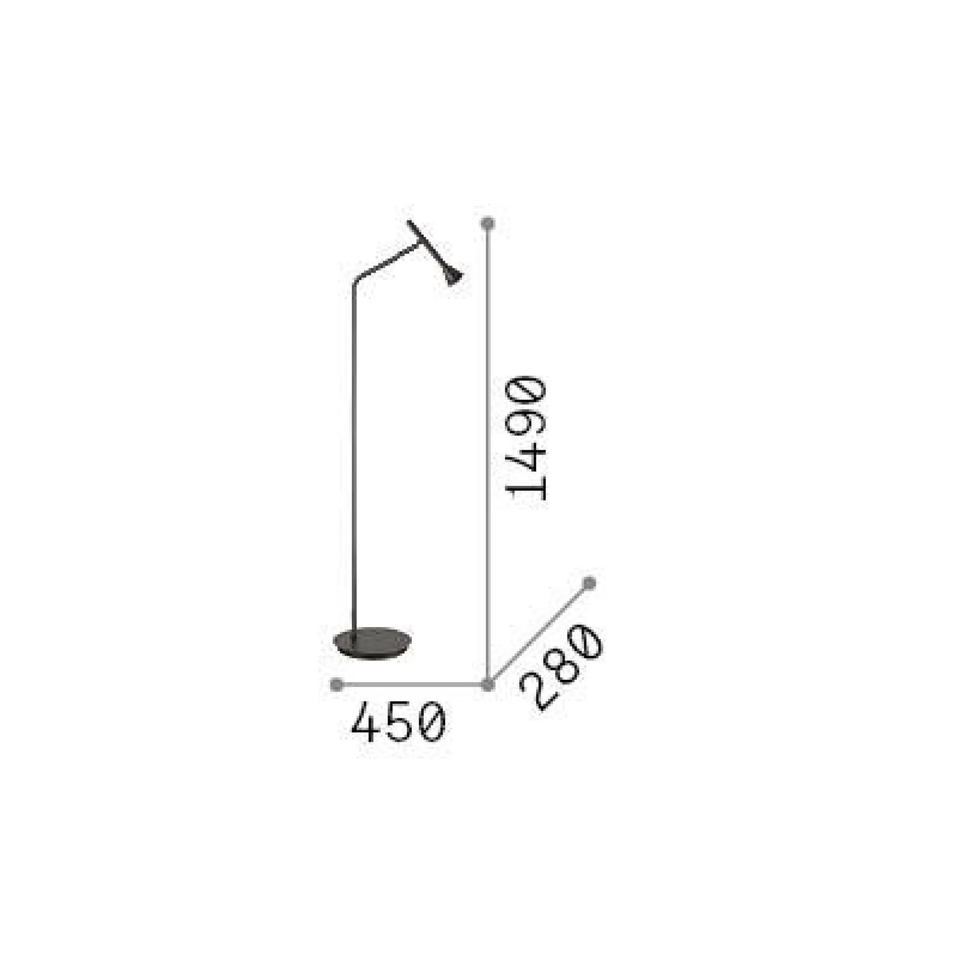 Dmora Lampade Da Terra<Ideal-Lux - Lampada da terra DIESIS PT , 28 x 45 x h151 cm,