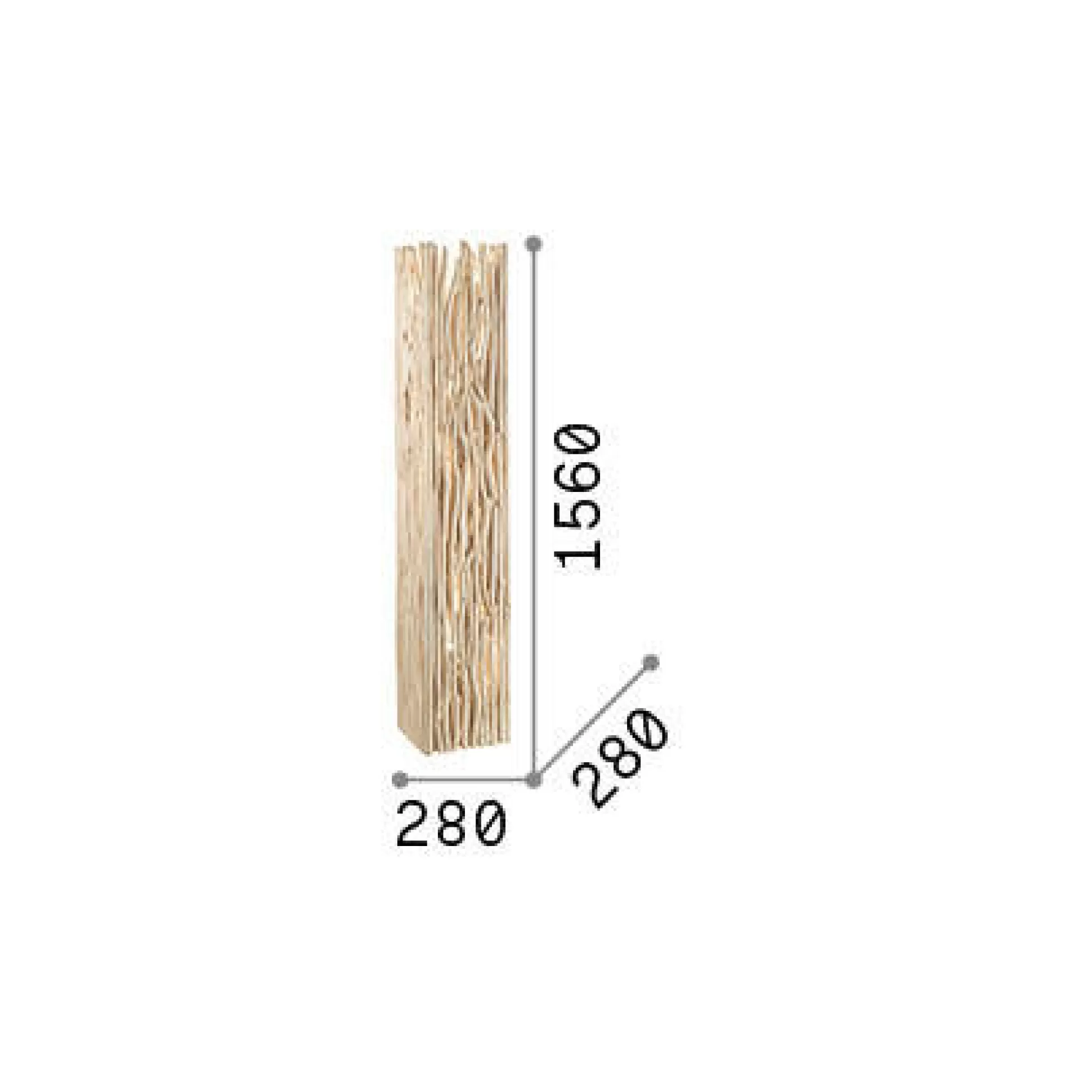 Dmora Lampade Da Terra<Ideal-Lux - Lampada da terra DRIFTWOOD PT2, 28 x 28 x h156 cm,