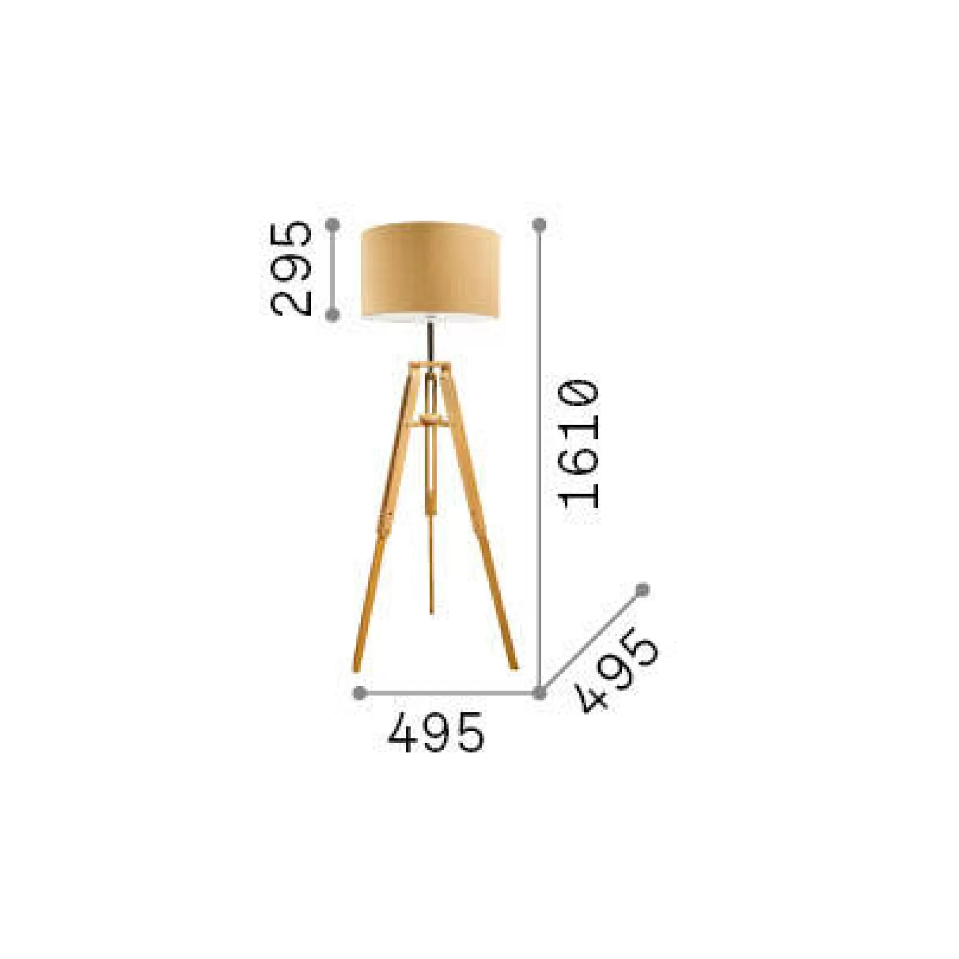 Dmora Lampade Da Terra<Ideal-Lux - Lampada da terra KLIMT PT1, 50 x 50 x h161 cm,