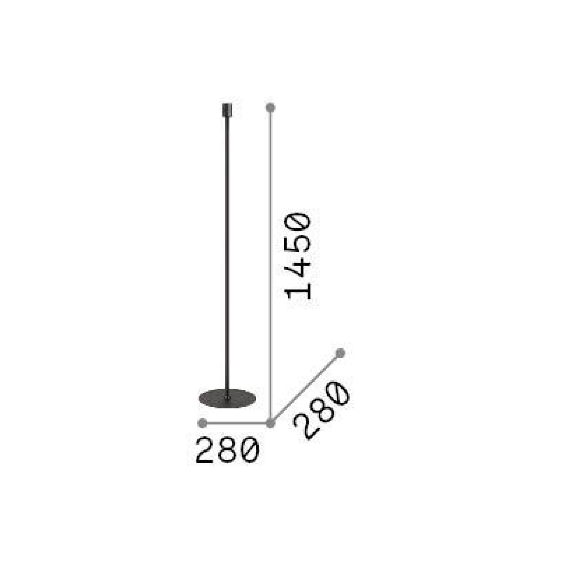 Dmora Lampade Da Terra<Ideal-Lux - Lampada da terra SET UP MPT1 , 28 x 28 x h145 cm,