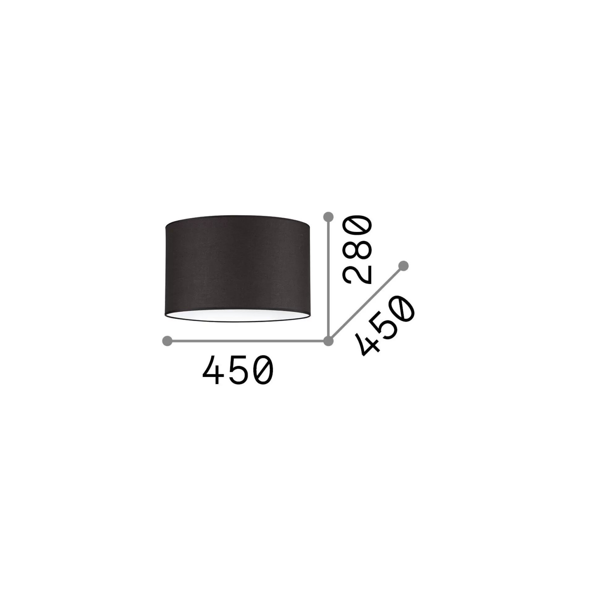 Dmora Lampade Da Terra<Ideal-Lux - Lampada da terra SET UP PARALUME CILINDRO D45 , 45 x 45 x h28 cm,