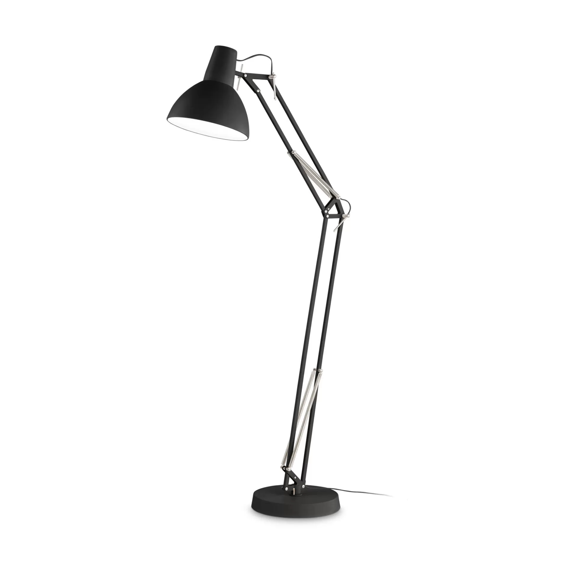 Dmora Lampade Da Terra<Ideal-Lux - Lampada da terra WALLY PT1 TOTAL BLACK, 28 x 70 x h160 cm,