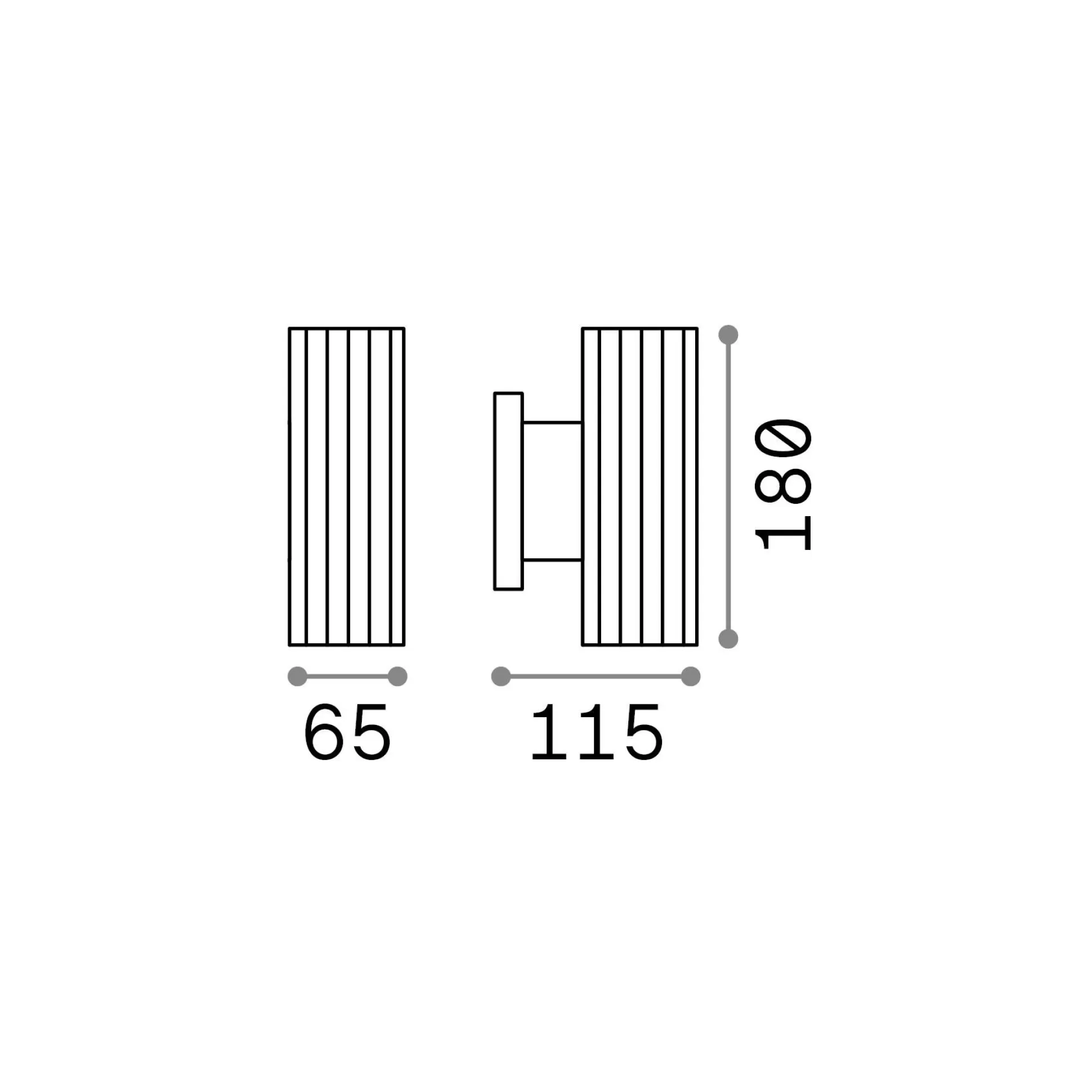 Dmora Lampade Outdoor<Ideal-Lux - Lampada outdoor BASE AP2 , 7 x 18 x h12 cm,
