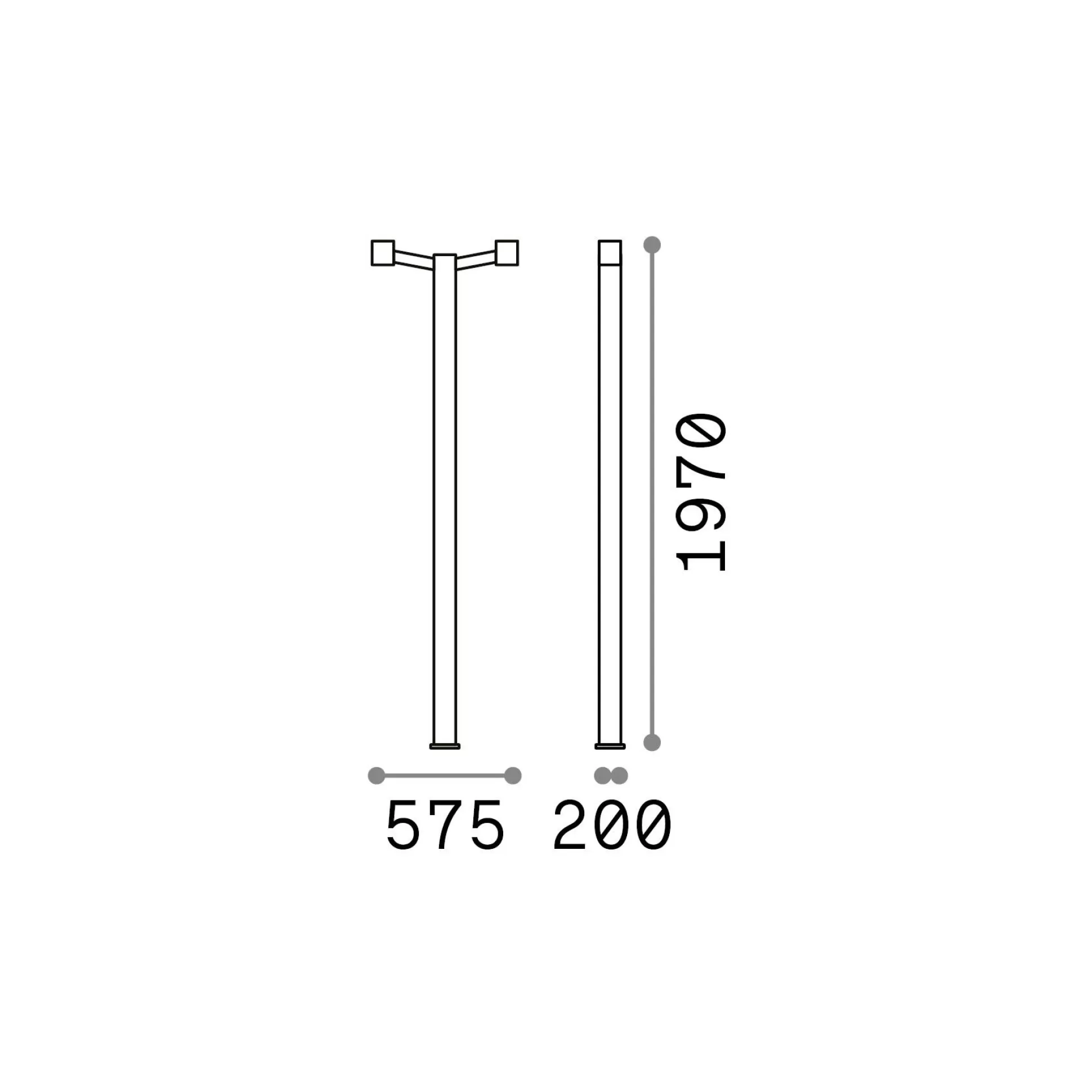 Dmora Lampade Outdoor<Ideal-Lux - Lampada outdoor CLIO MPT2 , 58 x 20 x h197 cm,