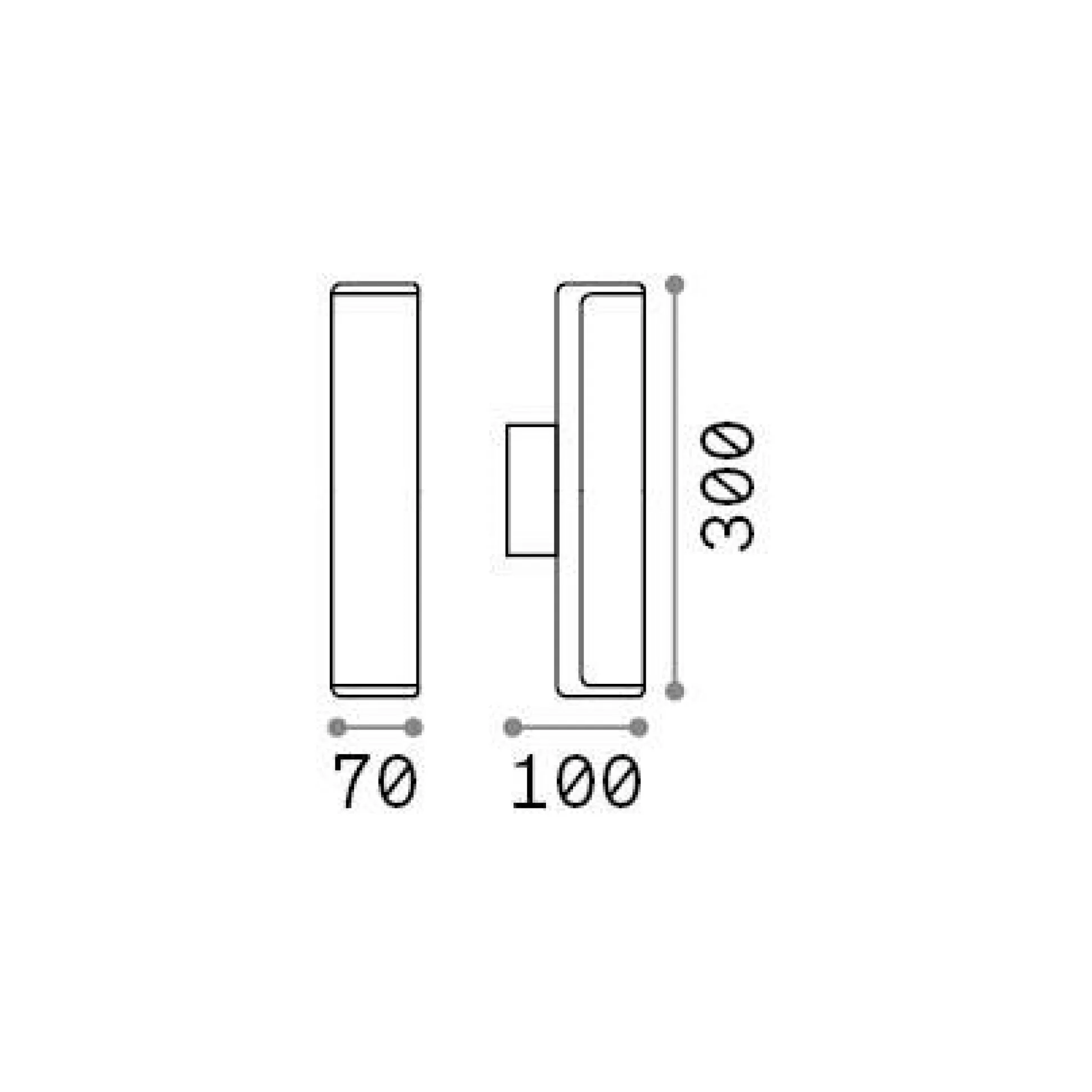 Dmora Lampade Outdoor<Ideal-Lux - Lampada outdoor ETERE AP 4000K, 30 x 7 x h10 cm,