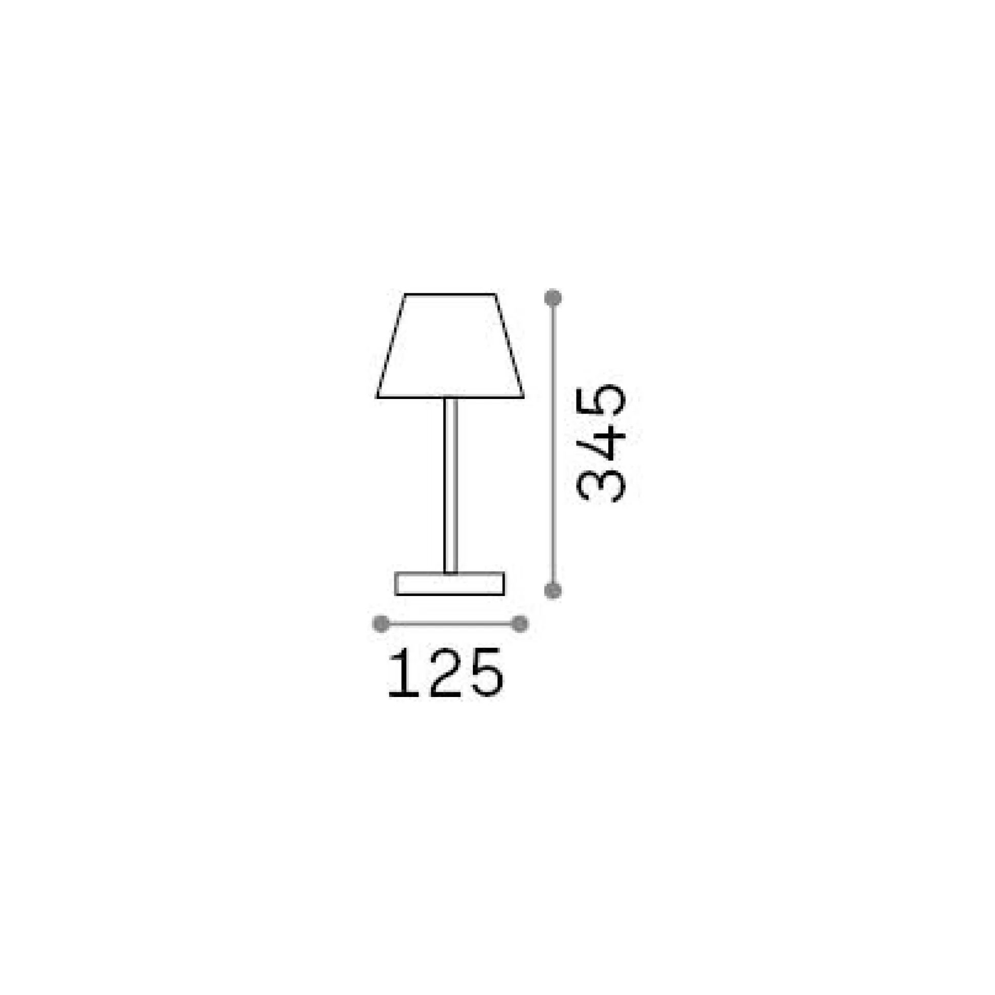 Dmora Lampade Outdoor<Ideal-Lux - Lampada outdoor LOLITA TL COOL GREY, 13 x 13 x h35 cm,