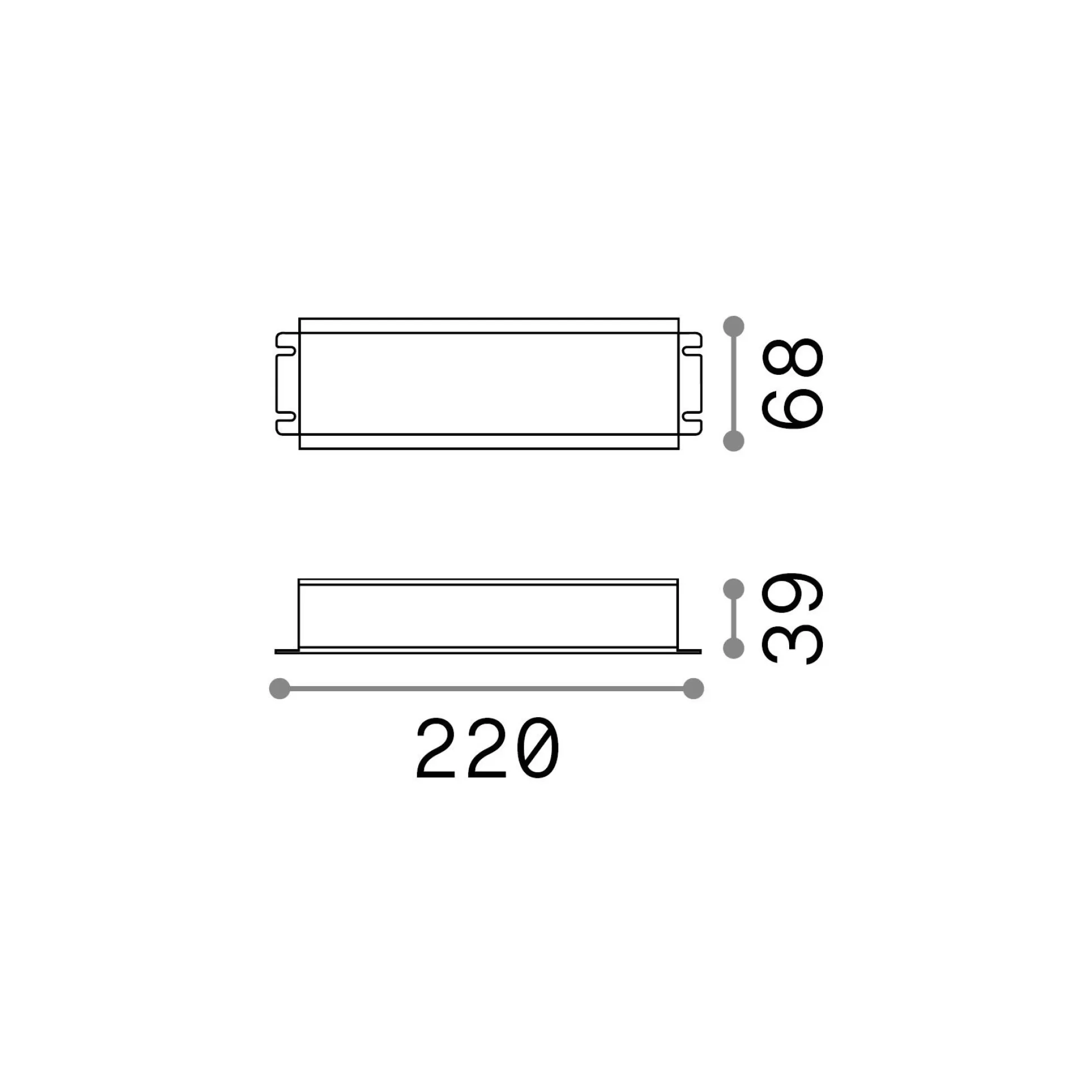 Dmora Lampade Outdoor<Ideal-Lux - Lampada outdoor ROCKET STARLIGHT THOR DRIVER ON-OFF 100W24Vdc, 22 x 7 x h4 cm,