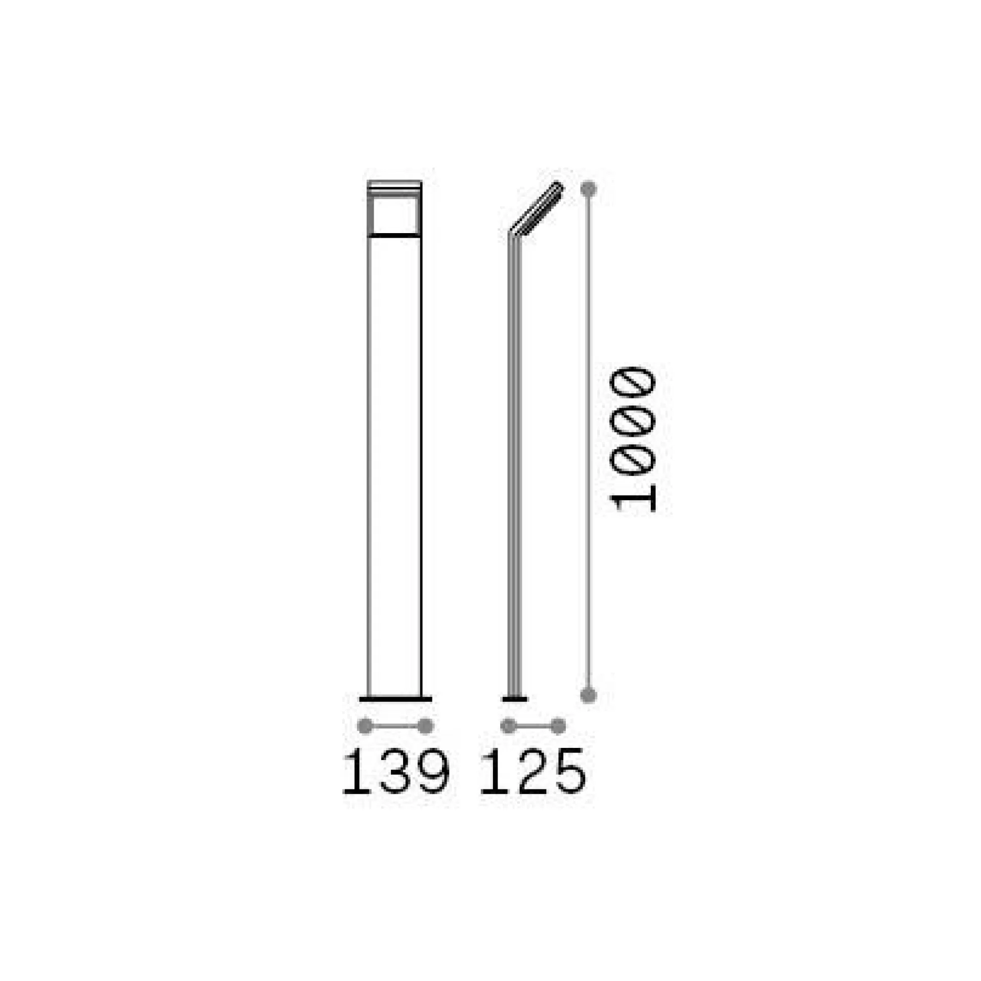 Dmora Lampade Outdoor<Ideal-Lux - Lampada outdoor STYLE PT H100 3000K, 14 x 12 x h100 cm,