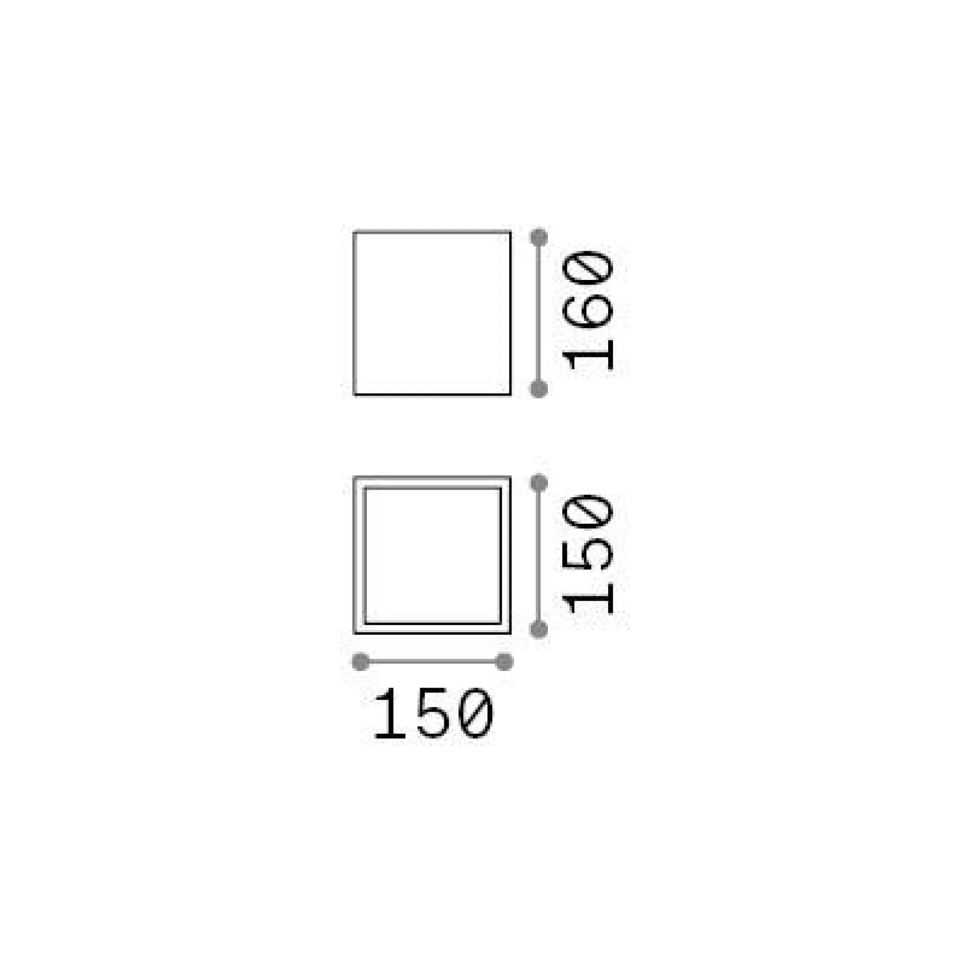 Dmora Lampade Outdoor<Ideal-Lux - Lampada outdoor TECHO PL1 BIG , 15 x 15 x h16 cm,