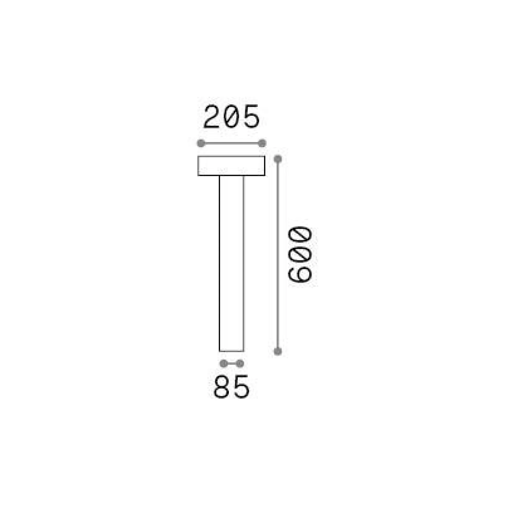 Dmora Lampade Outdoor<Ideal-Lux - Lampada outdoor TESLA PT4 H60 , 21 x 21 x h60 cm,