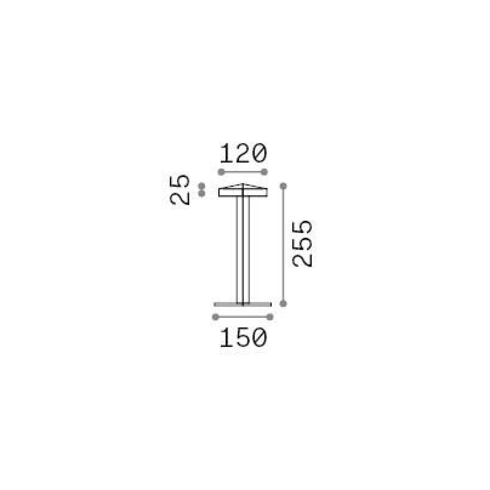Dmora Lampade Outdoor<Ideal-Lux - Lampada outdoor TOKI TL , 15 x 15 x h26 cm,