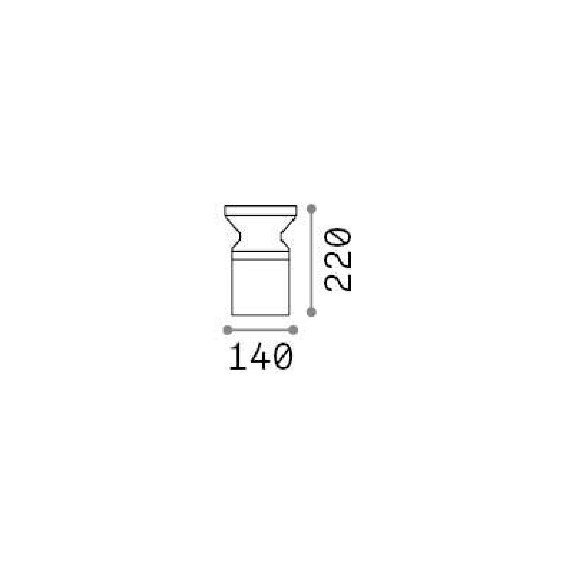 Dmora Lampade Outdoor<Ideal-Lux - Lampada outdoor TORRE PT1 H22 , 14 x 14 x h22 cm,
