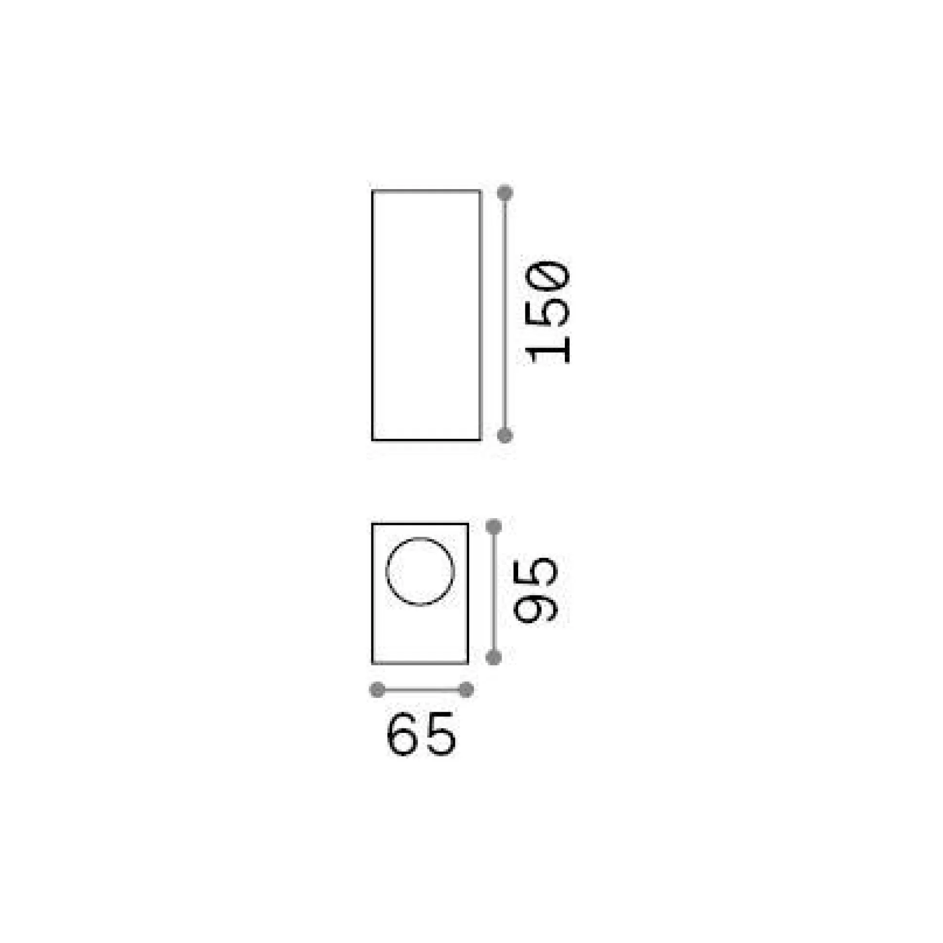 Dmora Lampade Outdoor<Ideal-Lux - Lampada outdoor UP AP2 , 7 x 15 x h10 cm,