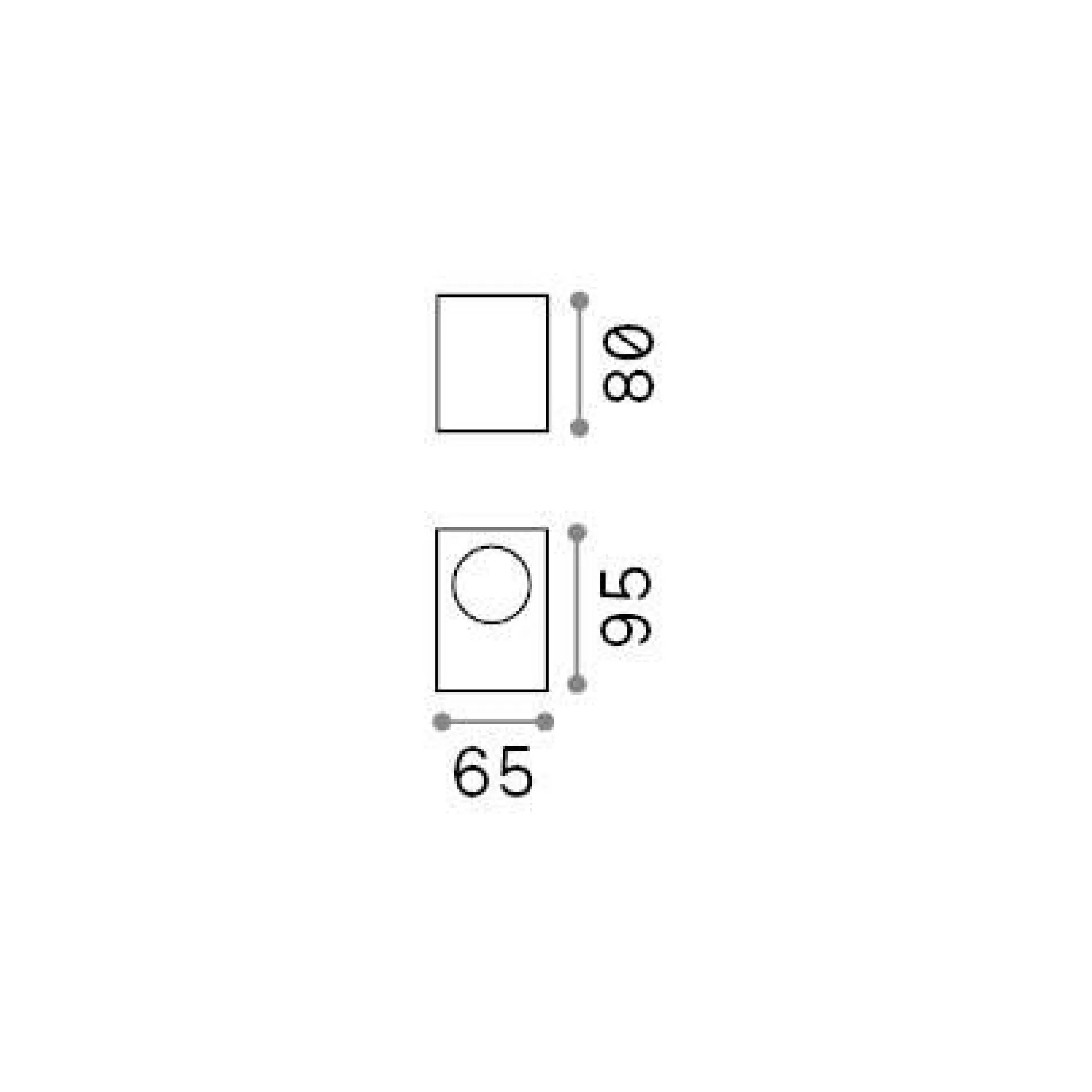 Dmora Lampade Outdoor<Ideal-Lux - Lampada outdoor UP AP1 , 7 x 8 x h10 cm,
