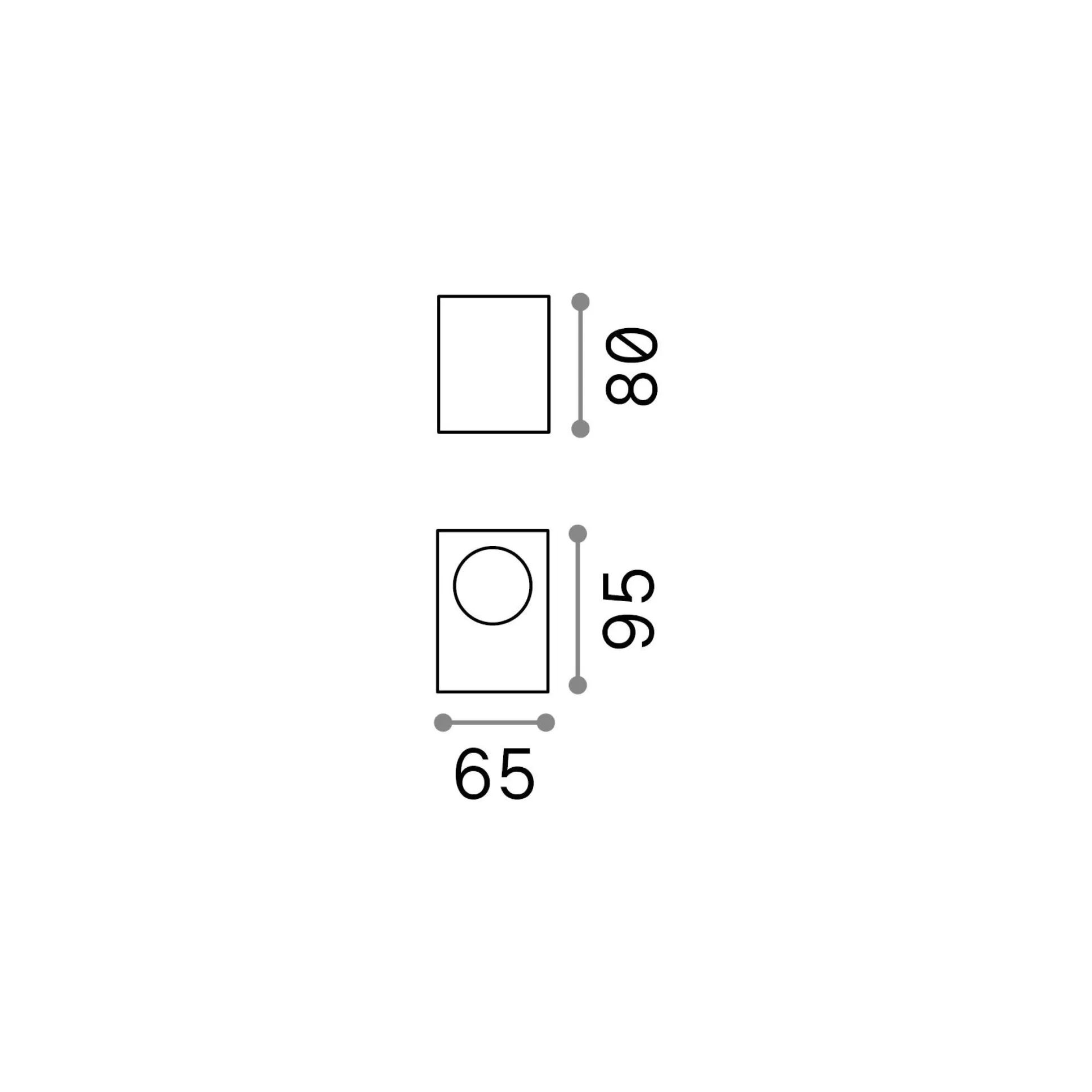 Dmora Lampade Outdoor<Ideal-Lux - Lampada outdoor UP AP1 , 7 x 8 x h10 cm,