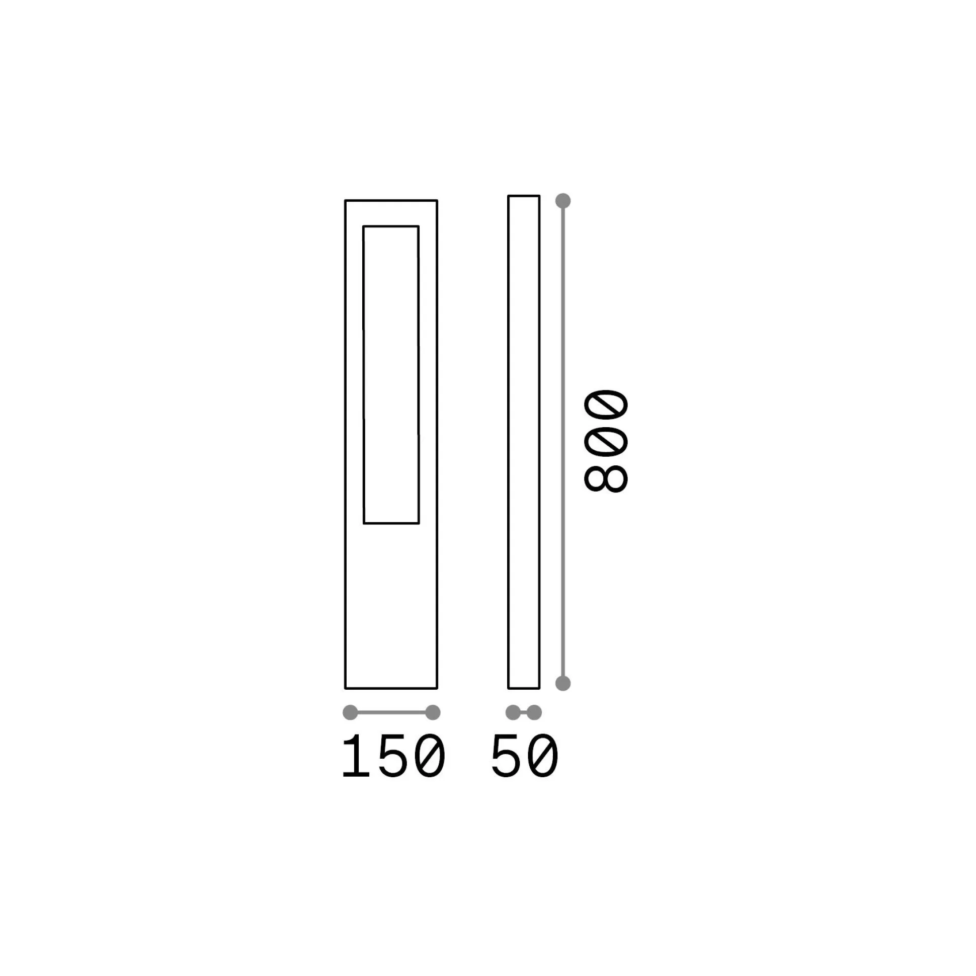Dmora Lampade Outdoor<Ideal-Lux - Lampada outdoor VEGA PT1 , 15 x 5 x h80 cm,