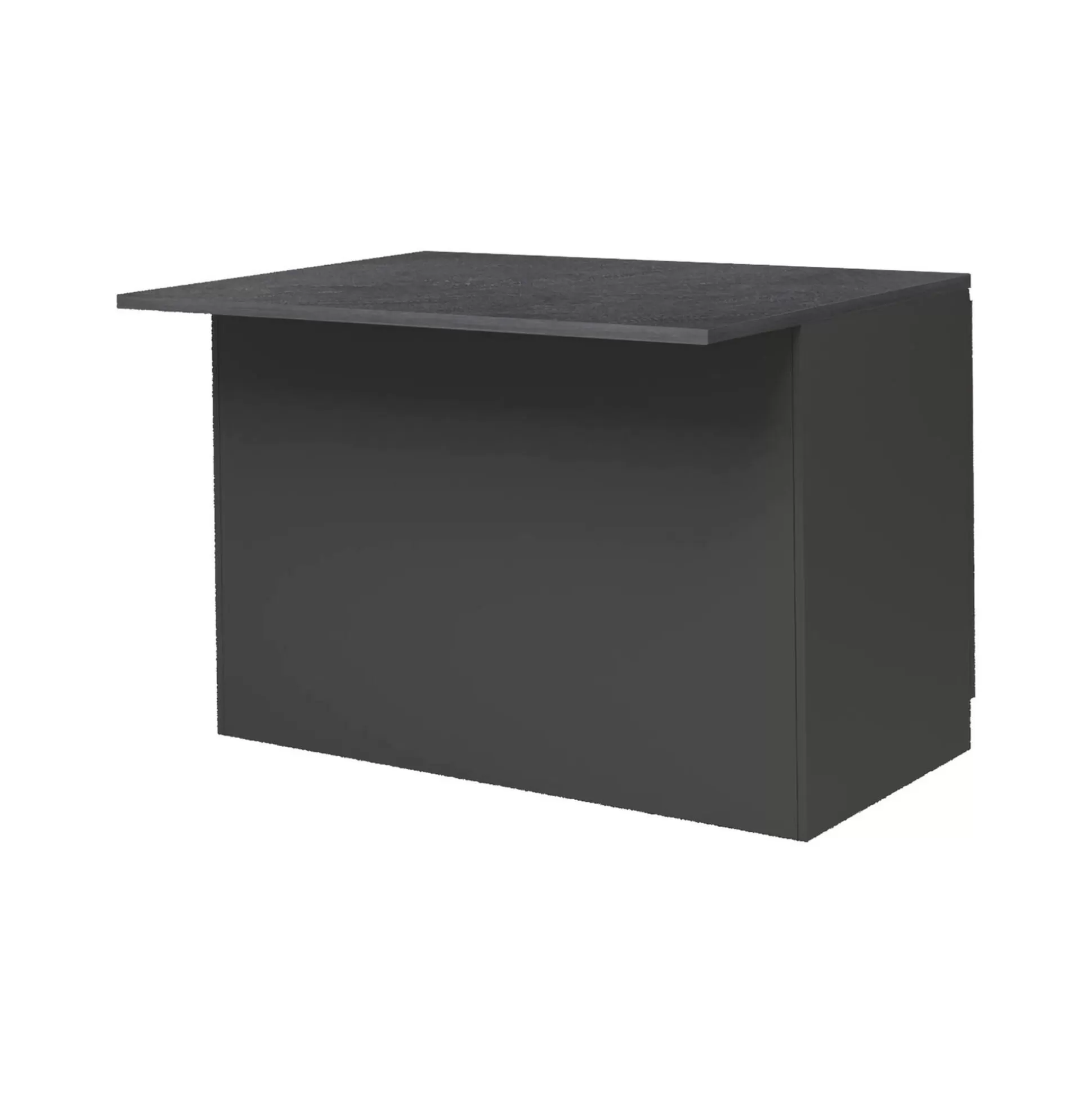 Dmora Mobili Dispensa<Isola da cucina Analiza, 125x90h90 cm, Antracite e Ardesia