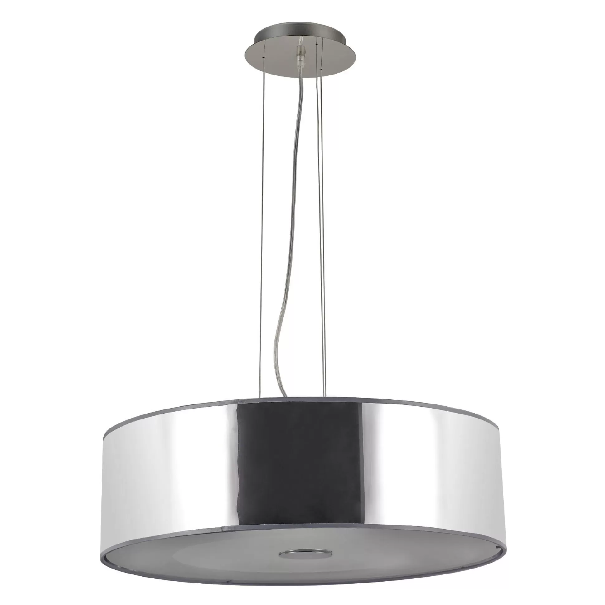 Dmora Lampade A Sospensione<Lampada a sospensione, Lampadario, Luminare sospeso, Lampada a pendente, Made in Italy, 60x60h110 cm, Cromo