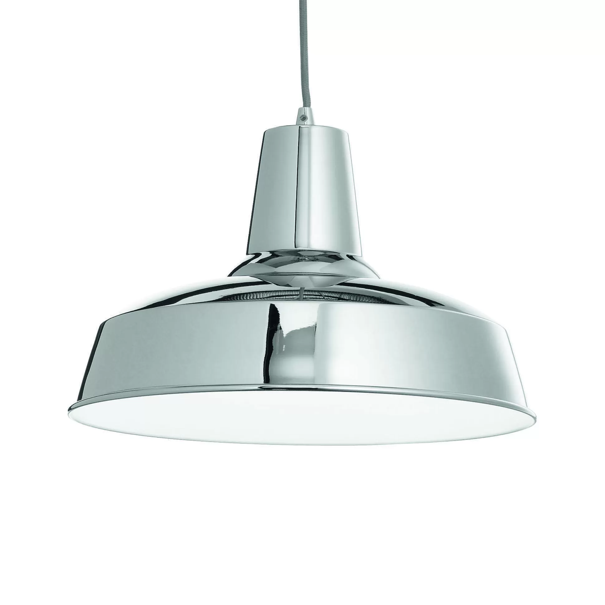 Dmora Lampade A Sospensione<Lampada a sospensione, Lampadario, Luminare sospeso, Lampada a pendente, 35x35h35 cm, Cromo