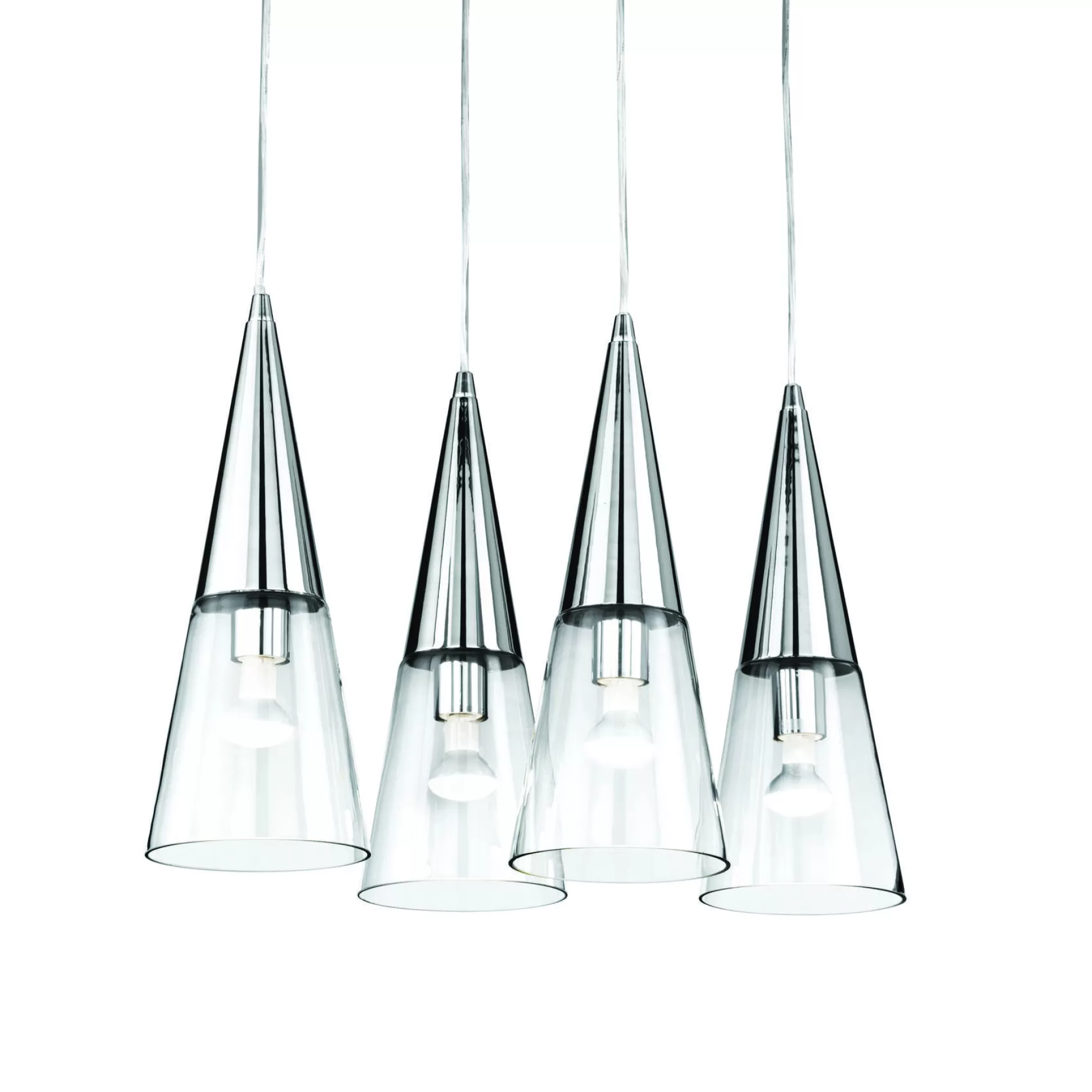Dmora Lampade A Sospensione<Lampada a sospensione, Lampadario, Luminare sospeso, Lampada a pendente, 67x29h46 cm, Cromo