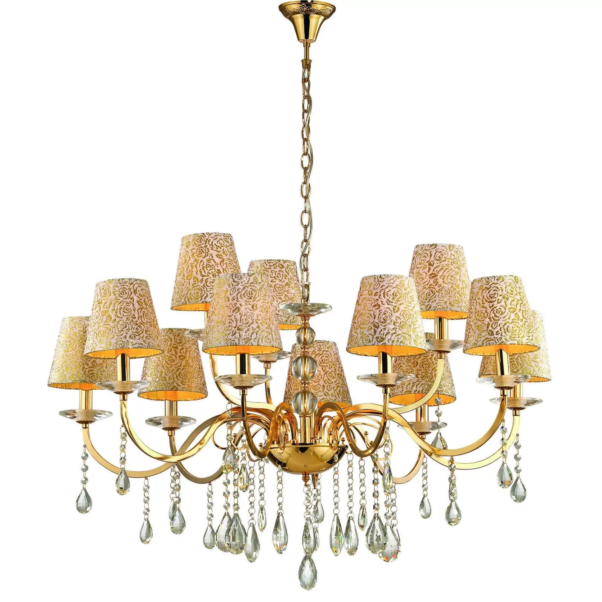 Dmora Lampade A Sospensione<Lampada a sospensione, Lampadario, Luminare sospeso, Lampada a pendente, 97x97h80 cm,