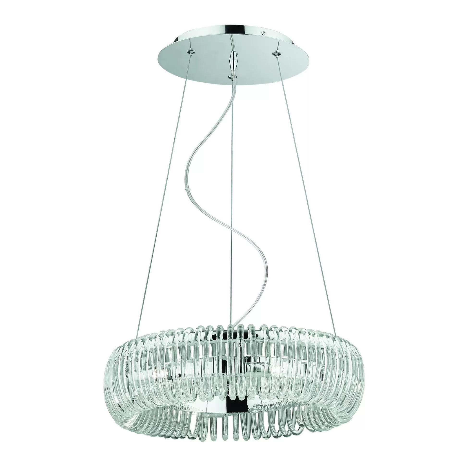 Dmora Lampade A Sospensione<Lampada a sospensione, Lampadario, Luminare sospeso, Lampada a pendente, 40x40h25 cm,
