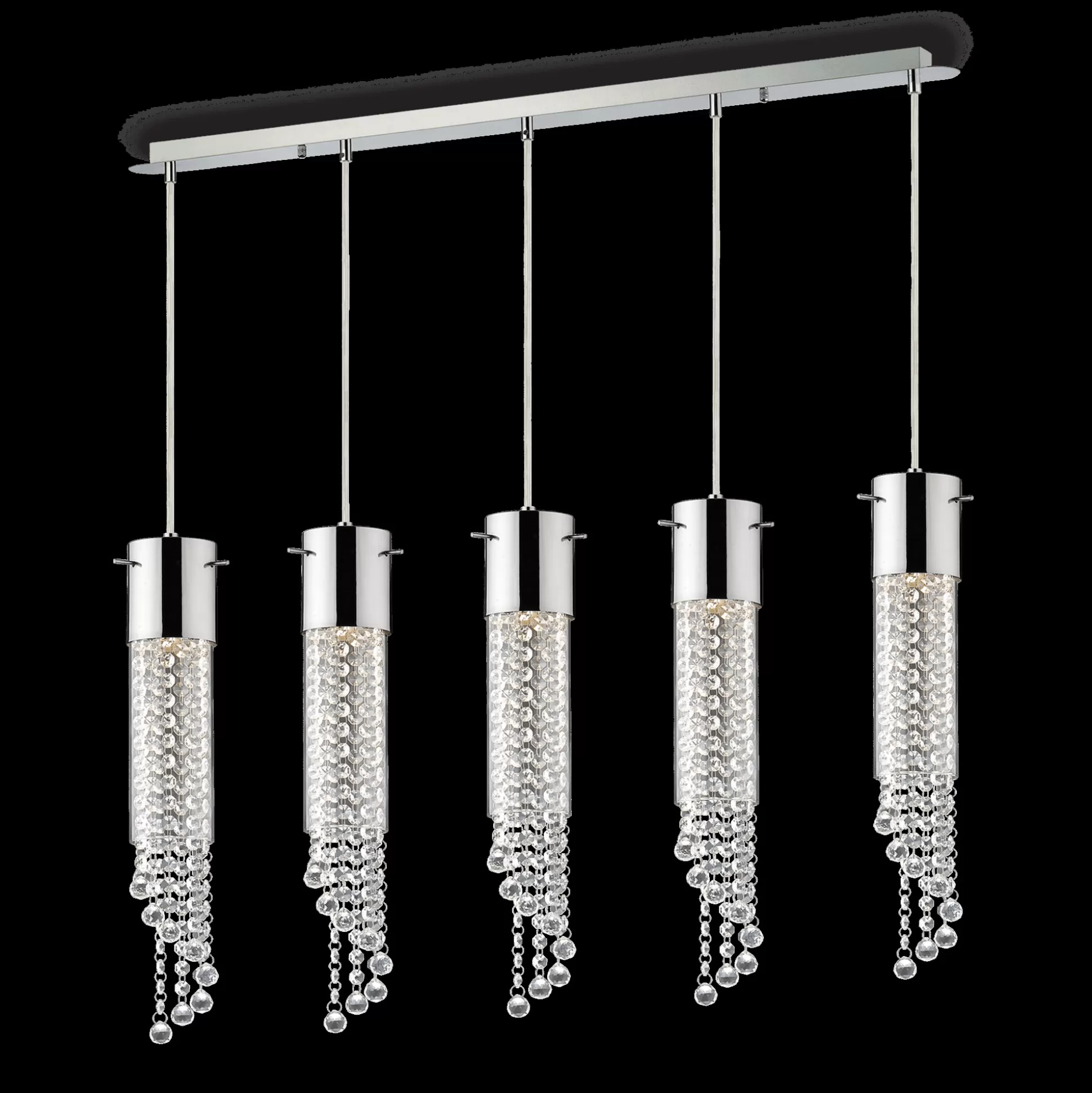 Dmora Lampade A Sospensione<Lampada a sospensione, Lampadario, Luminare sospeso, Lampada a pendente, 100x8h47 cm,