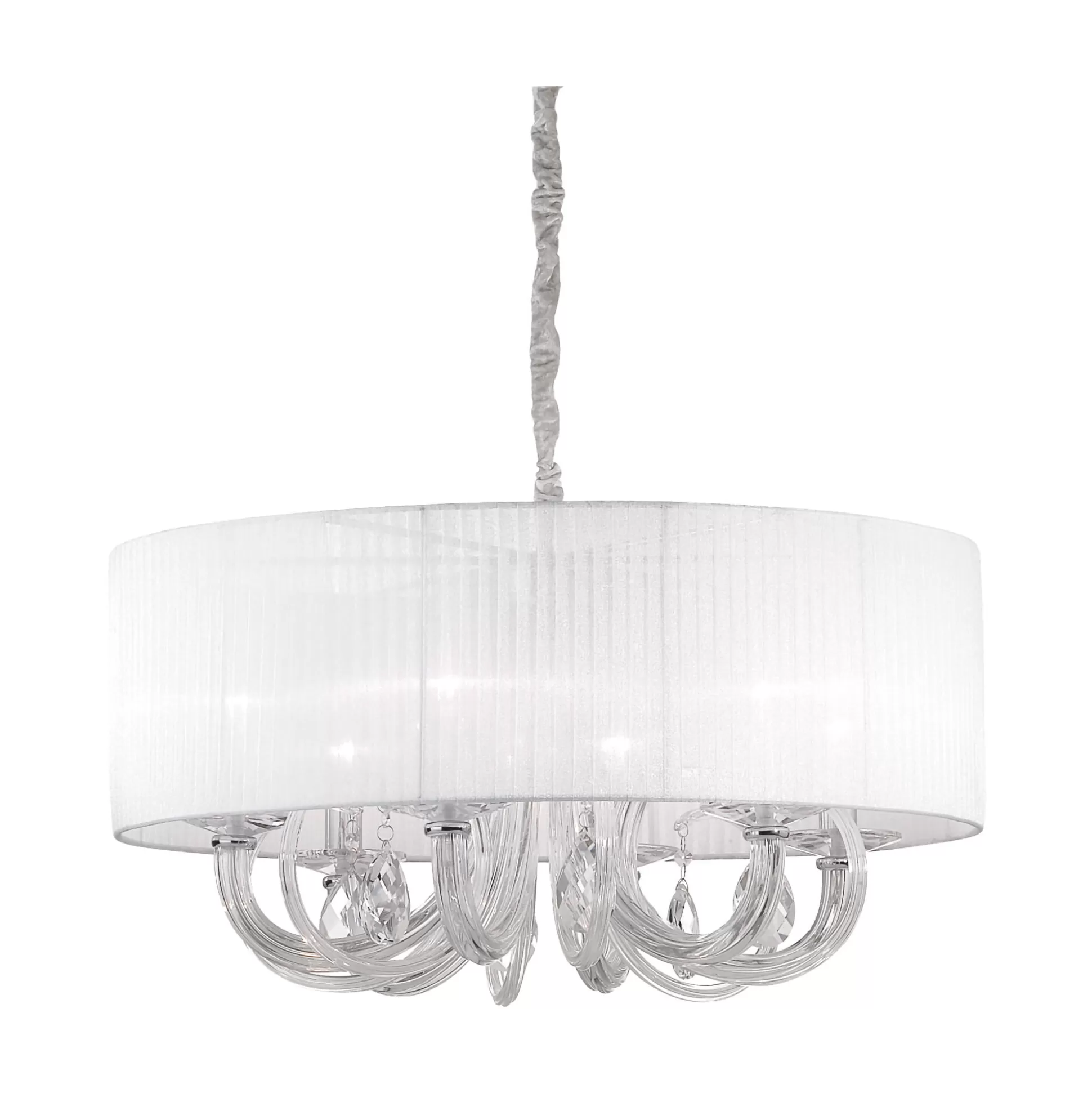 Dmora Lampade A Sospensione<Lampada a sospensione SWAN SP6, Lampadario, Luminare sospeso, Lampada a pendente, 69x69h59 cm,
