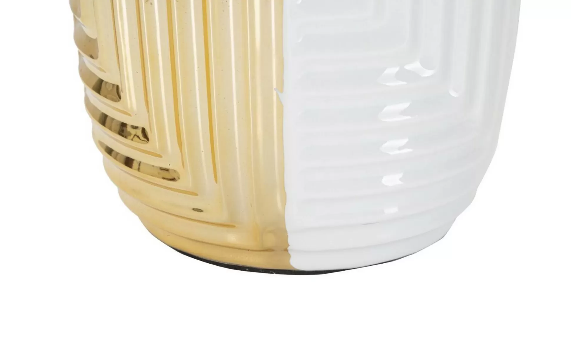 Dmora Lampade Da Tavolo<Lampada da tavolo Mondriam, Bianco e Oro, 33x33 h54 cm