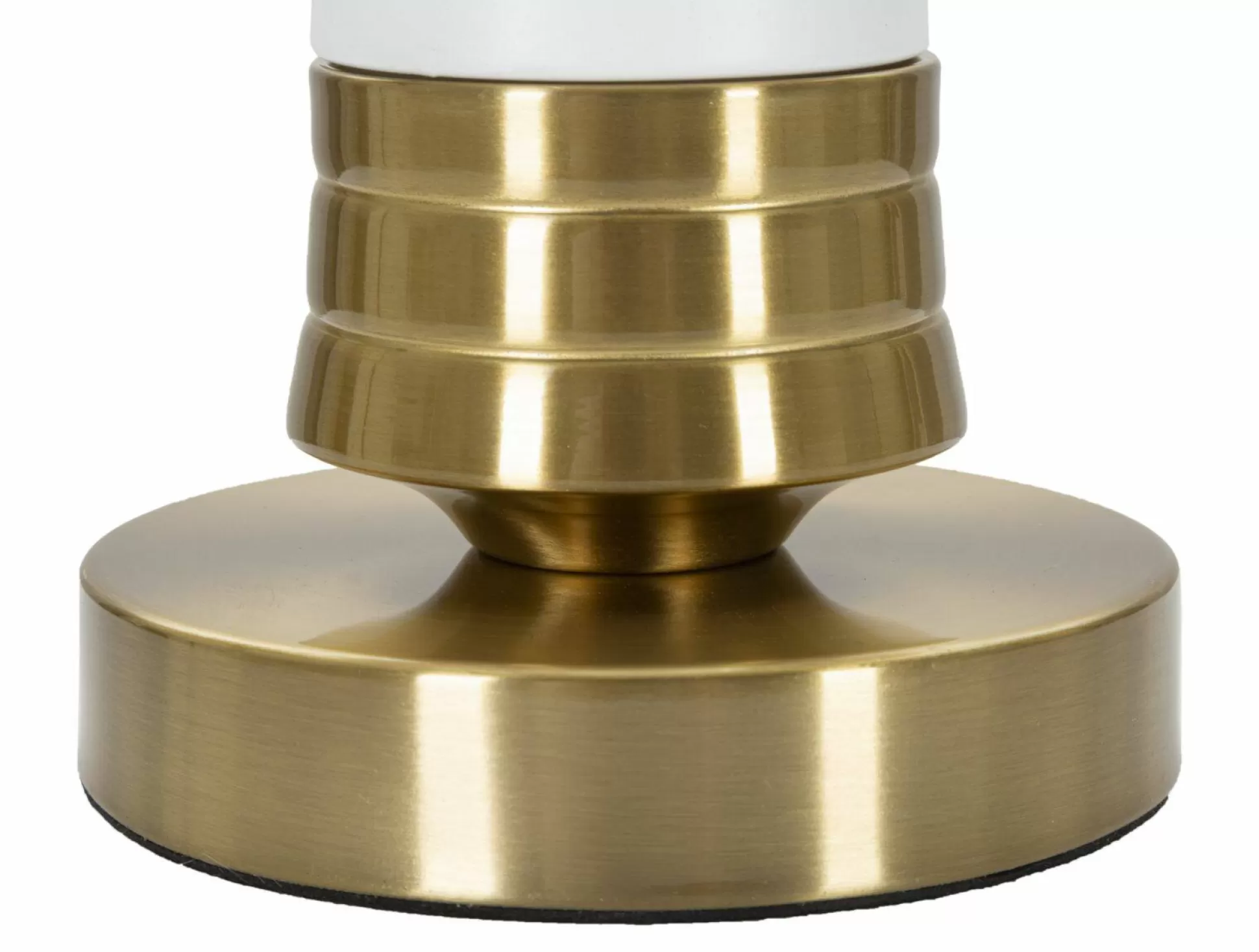 Dmora Lampade Da Tavolo<Lampada da tavolo Sinopia, Bianco e Oro, 31x31 h52 cm