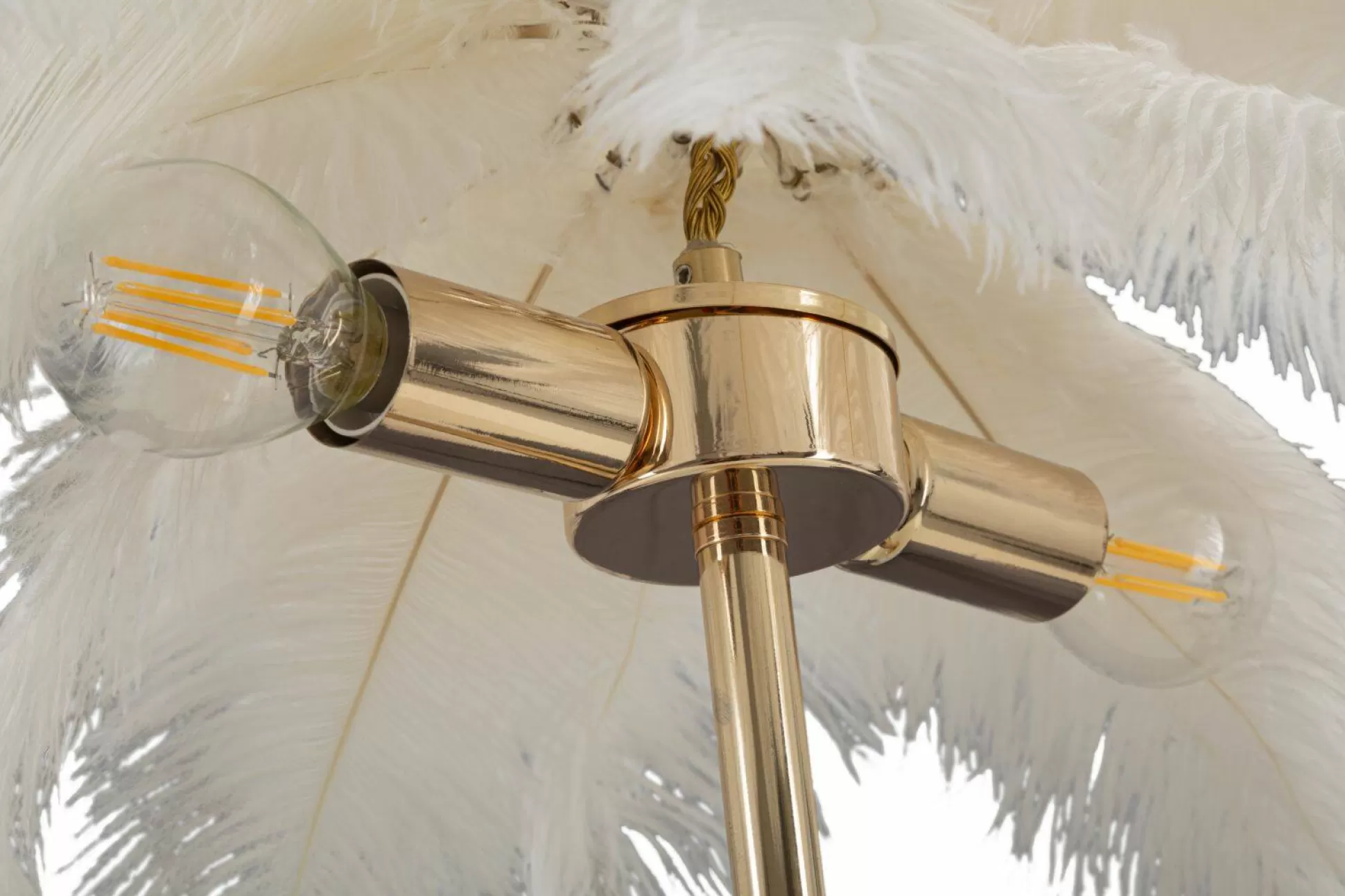 Dmora Lampade Da Tavolo<Lampada da tavolo Sinopia, Bianco e Oro, 40x40 h55 cm