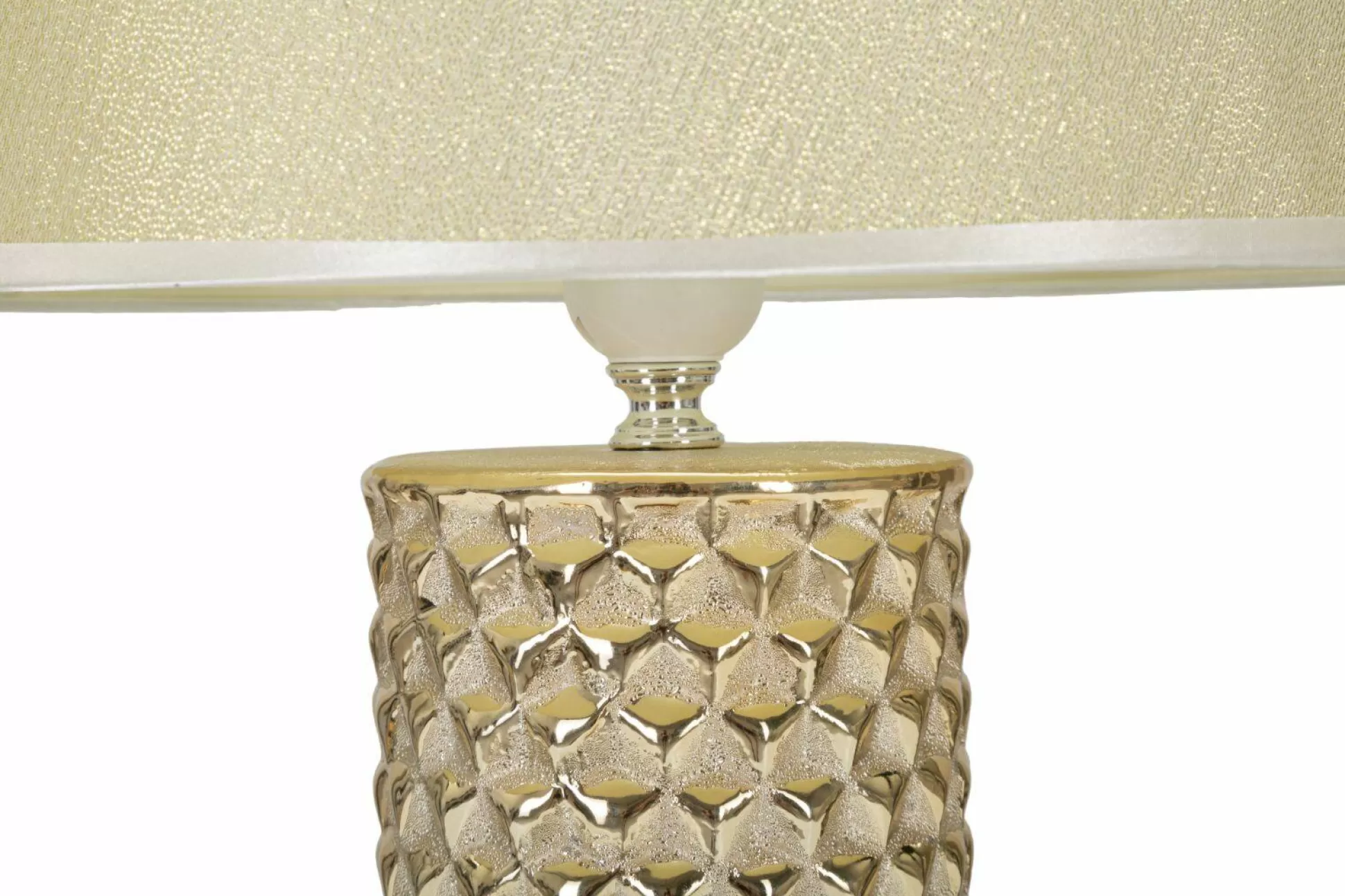 Dmora Lampade Da Tavolo<Lampada da tavolo Supreme, Bianco e Oro, 30x30 h48 cm