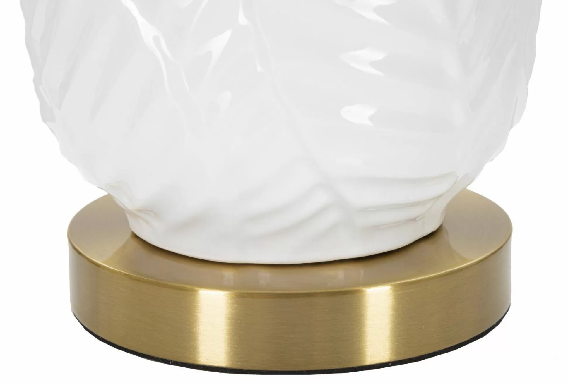 Dmora Lampade Da Tavolo<Lampada da tavolo Trompe, 40x40 h70 cm, Bianco e Oro