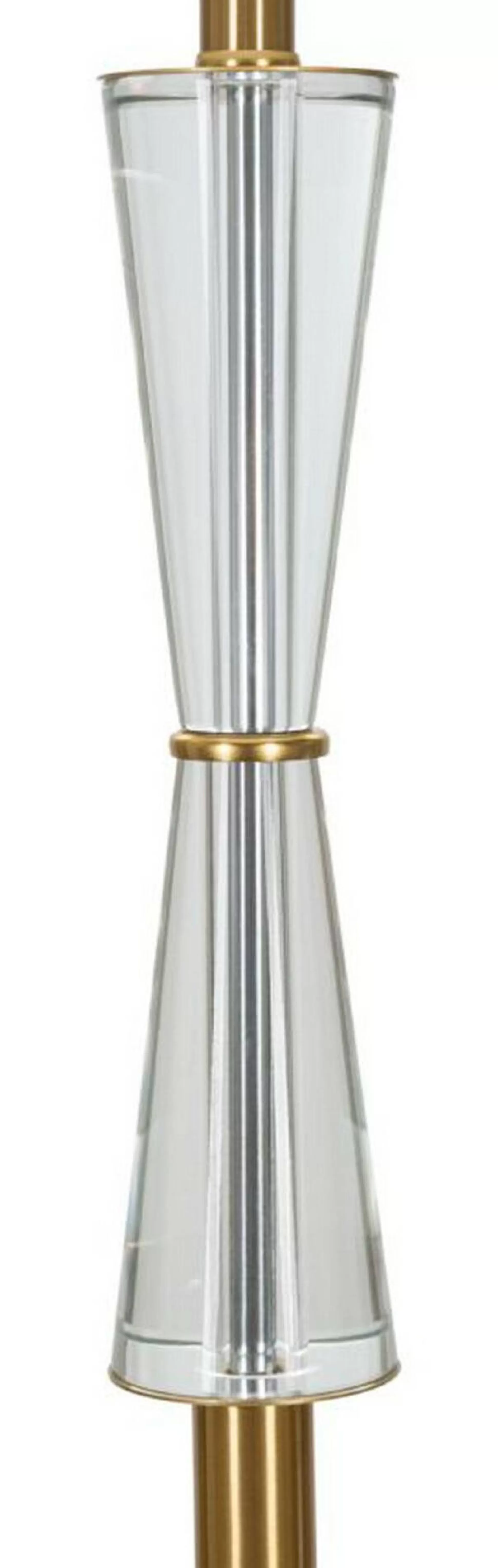 Dmora Lampade Da Terra<Lampada da terra Craquelure, 40x40 h153 cm, Bianco e Oro