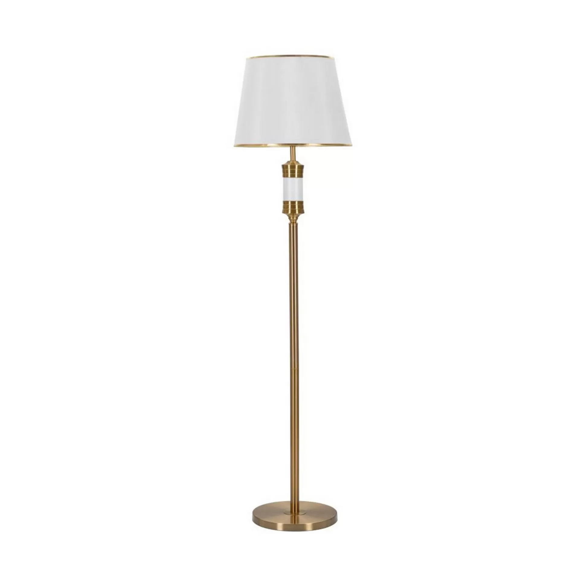 Dmora Lampade Da Terra<Lampada da terra Grisaille, 41x41 h160 cm, Bianco e Oro
