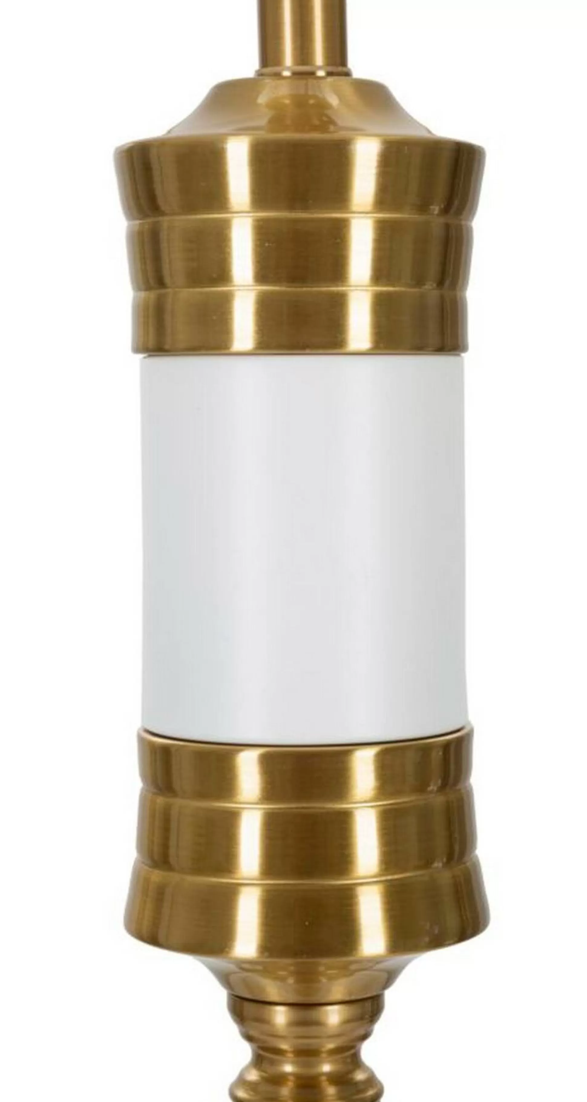 Dmora Lampade Da Terra<Lampada da terra Grisaille, 41x41 h160 cm, Bianco e Oro
