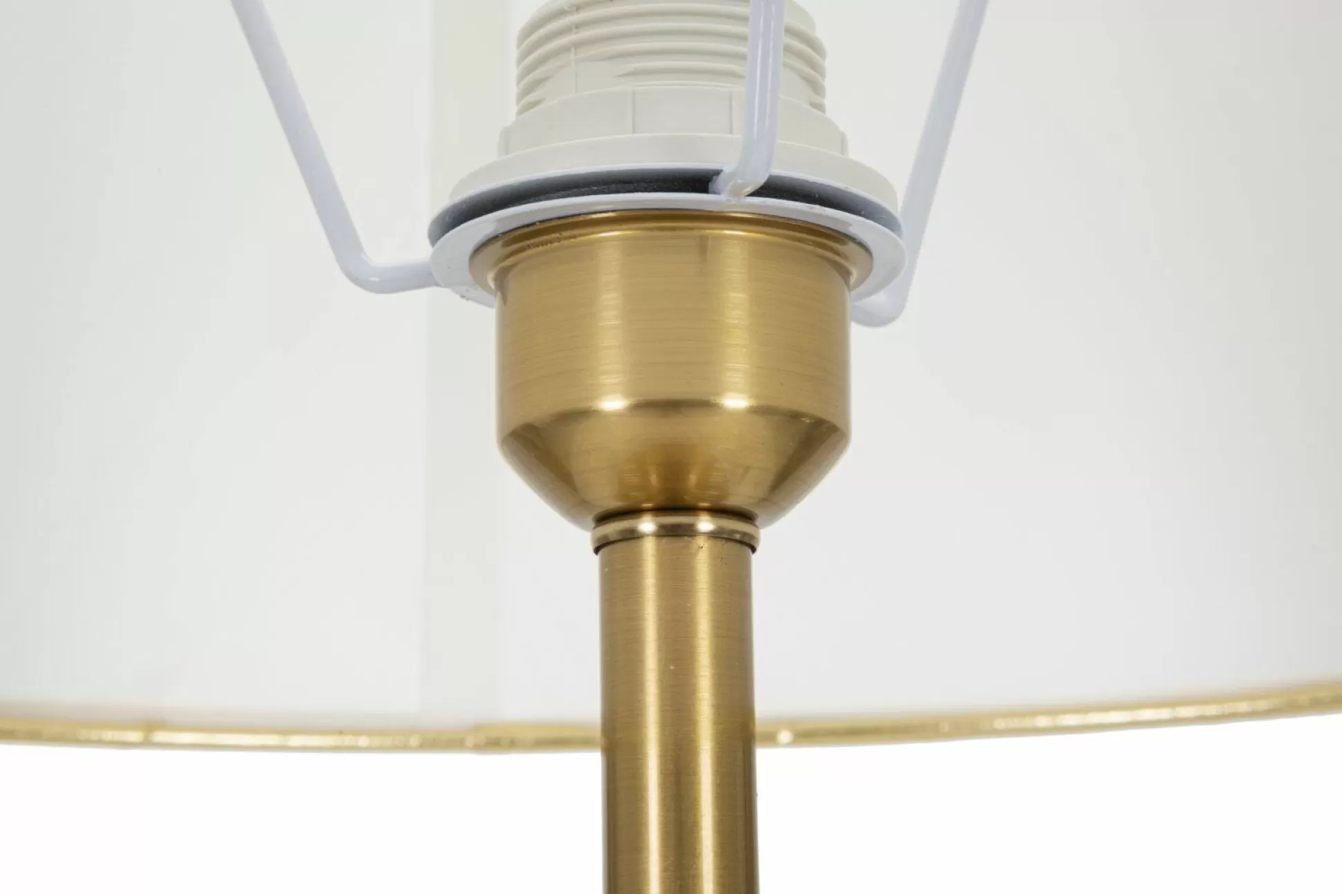 Dmora Lampade Da Terra<Lampada da terra Grisaille, 41x41 h160 cm, Bianco e Oro