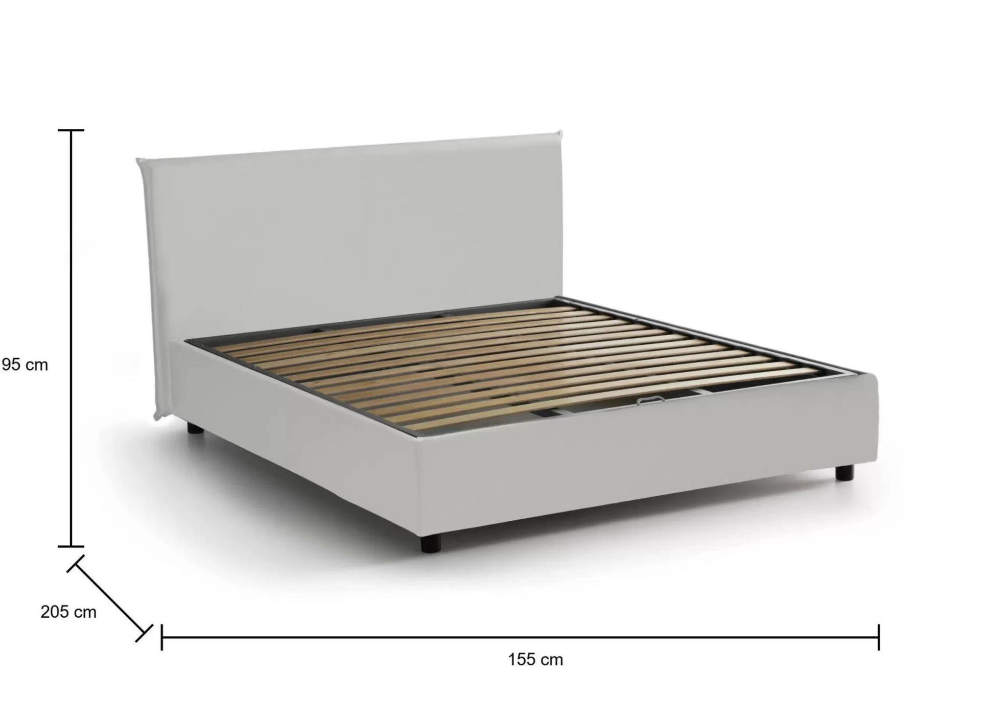 Dmora Letti Alla Francese<Letto alla francese Africa, adatto per materasso Cm 140x190,