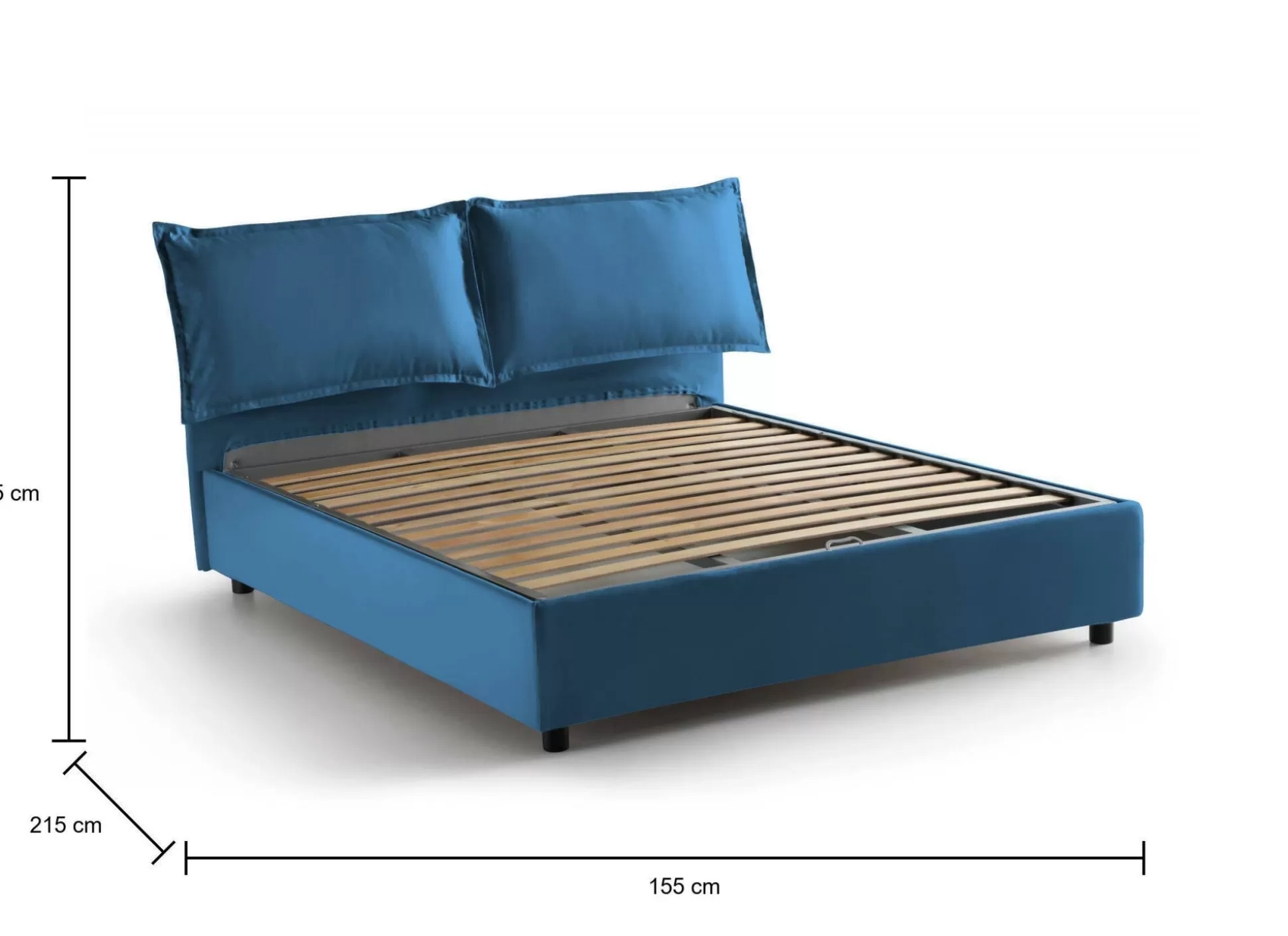 Dmora Letti Alla Francese<Letto alla francese Agalo, adatto per materasso Cm 140x200,