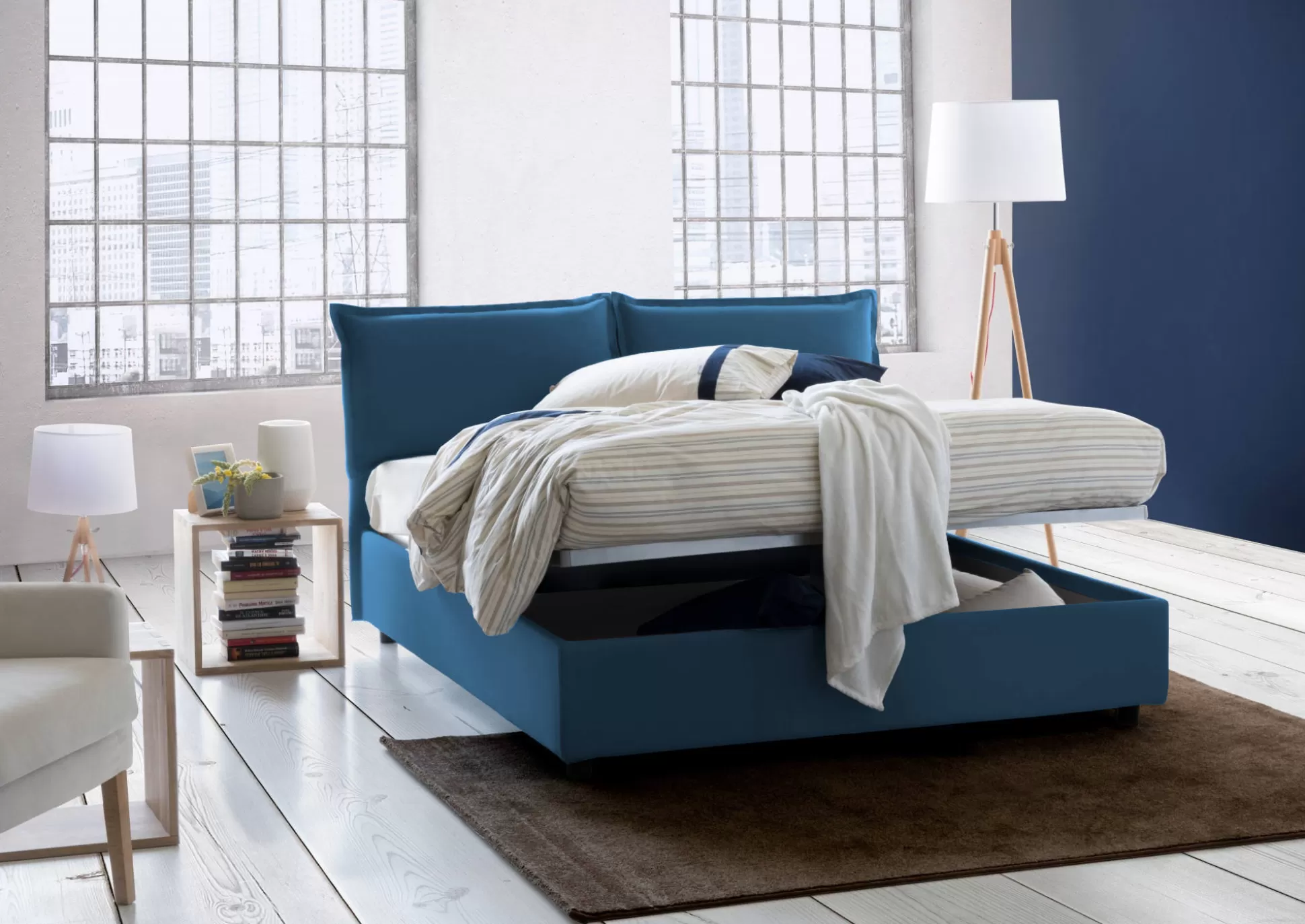 Dmora Letti Alla Francese<Letto alla francese Agalo, adatto per materasso Cm 140x200,
