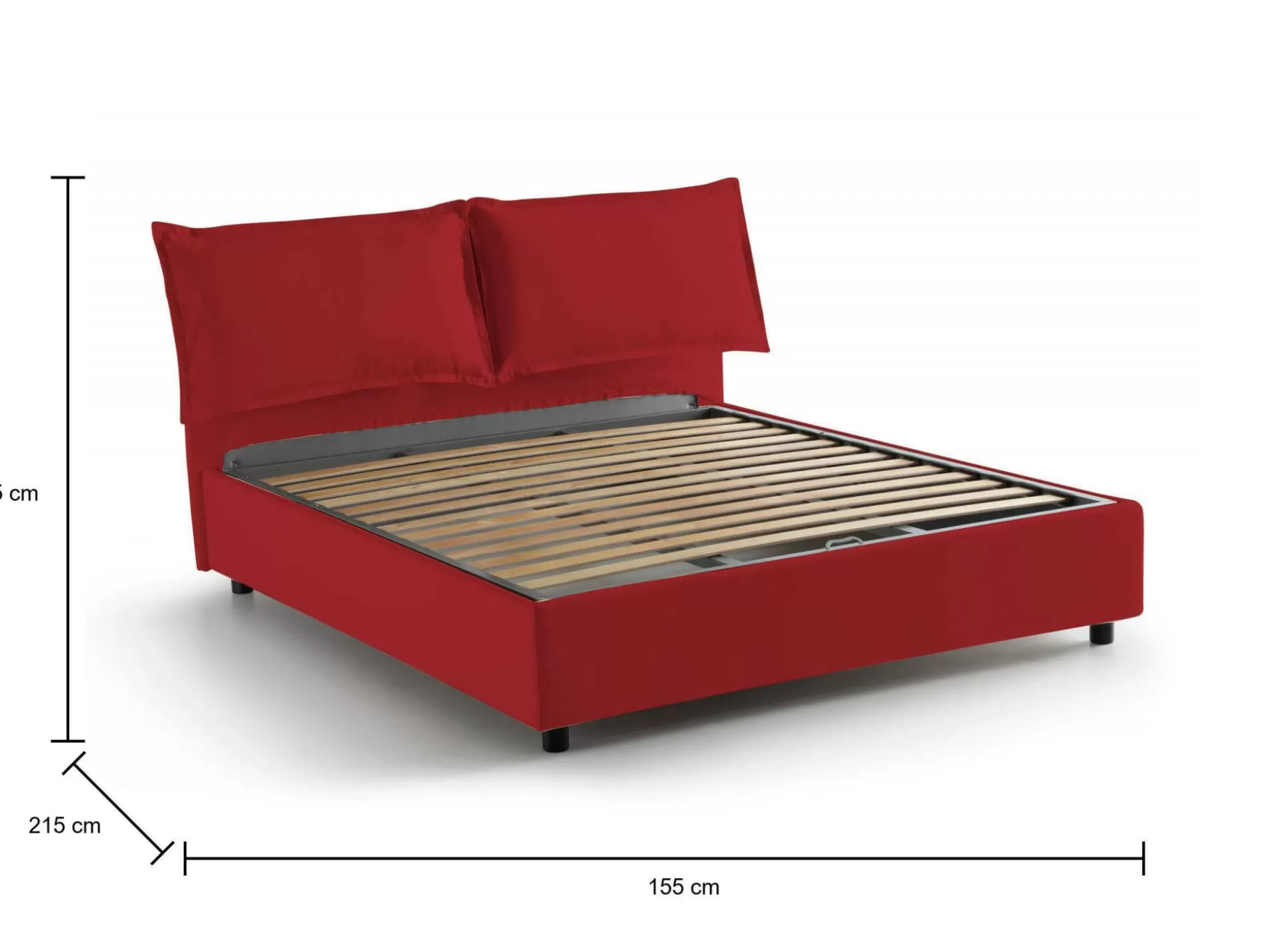 Dmora Letti Alla Francese<Letto alla francese Agalo, adatto per materasso Cm 140x200,