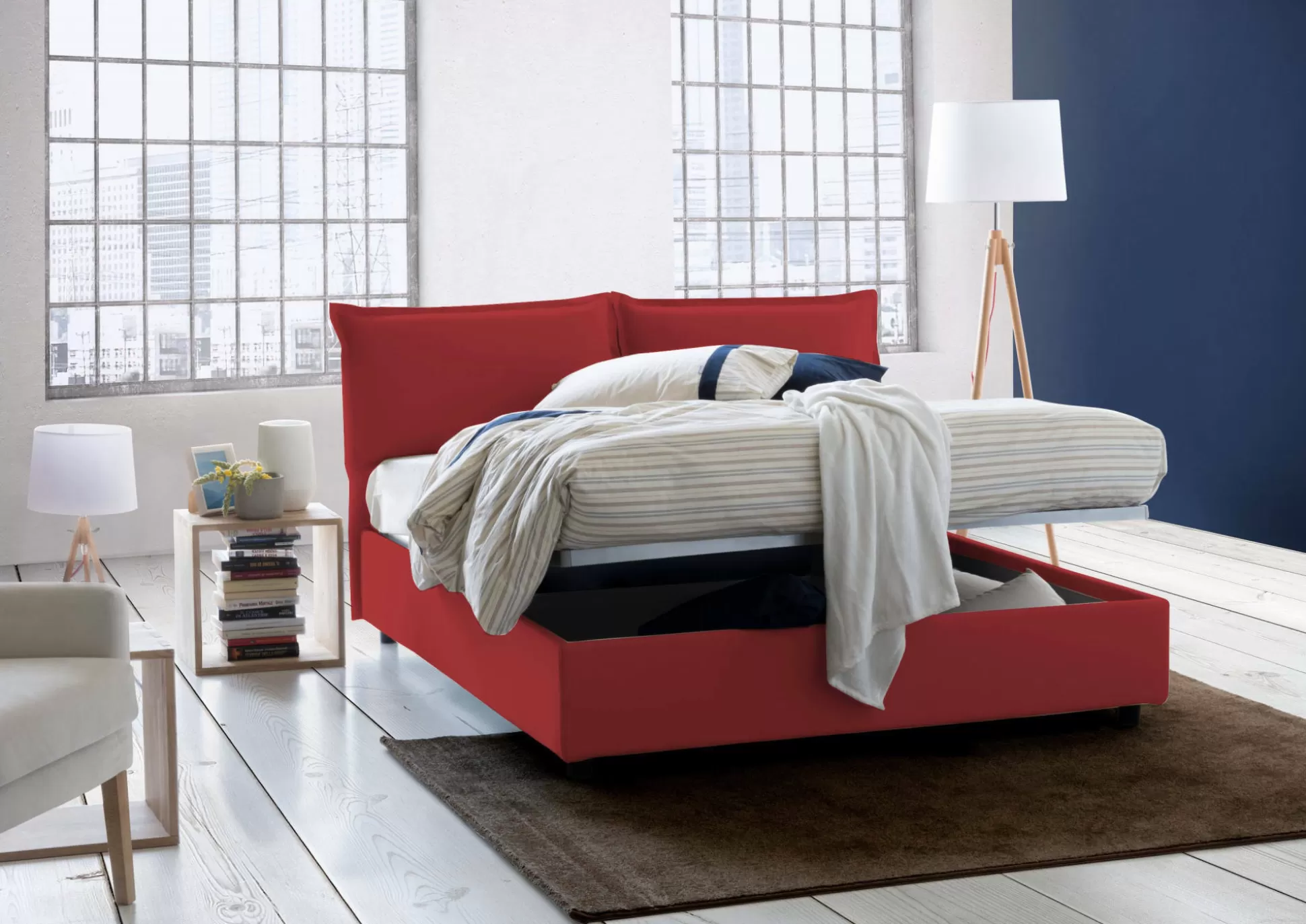 Dmora Letti Alla Francese<Letto alla francese Agalo, adatto per materasso Cm 140x200,