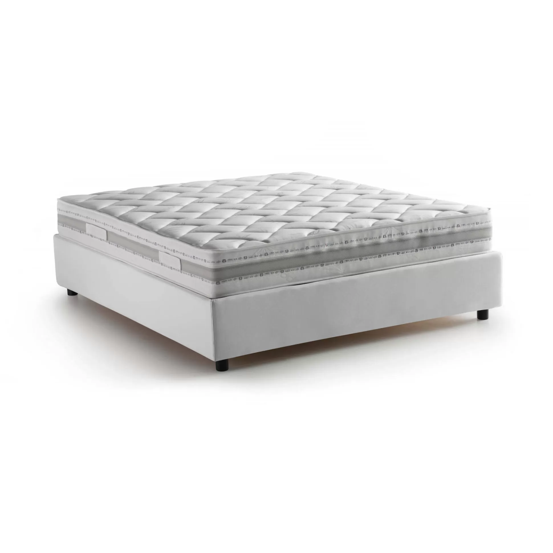 Dmora Letti Alla Francese<Letto alla francese Alaksir, con materasso Cm 140x200 incluso,