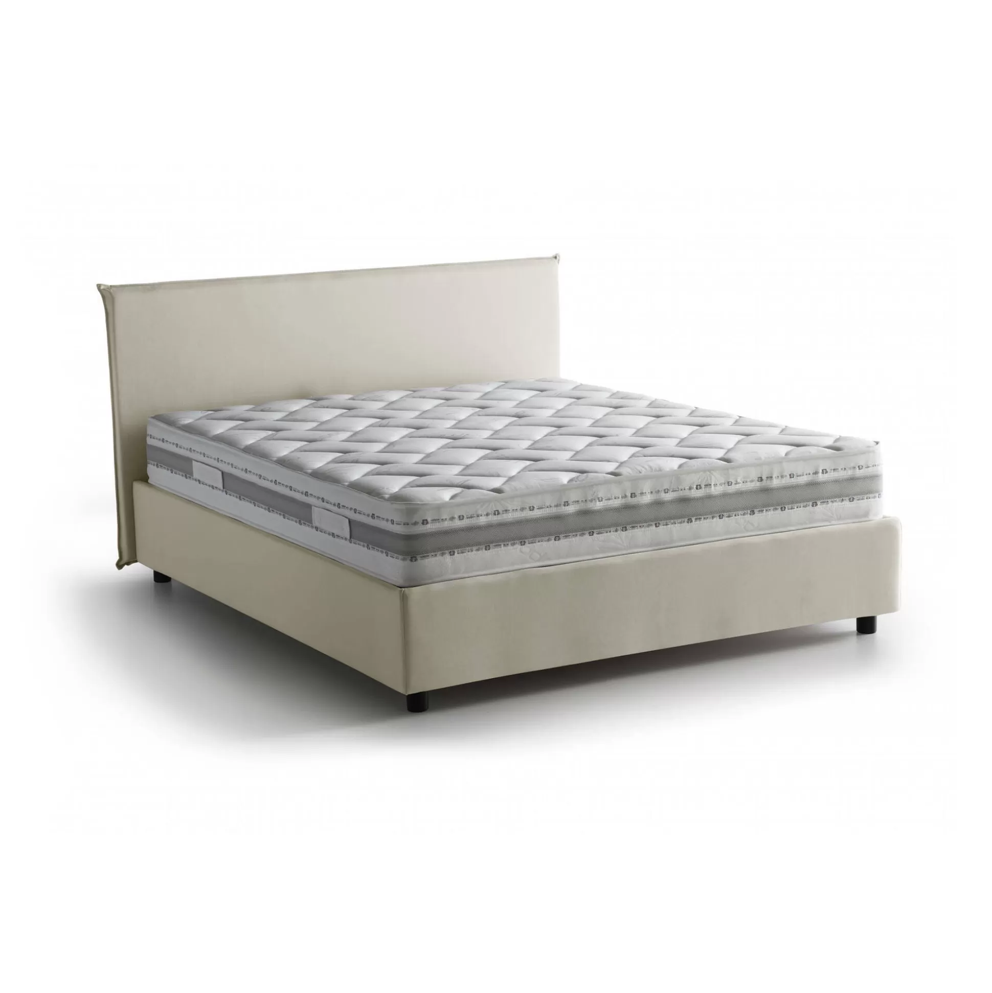 Dmora Letti Alla Francese<Letto alla francese Alion, con materasso Cm 140x190 incluso,