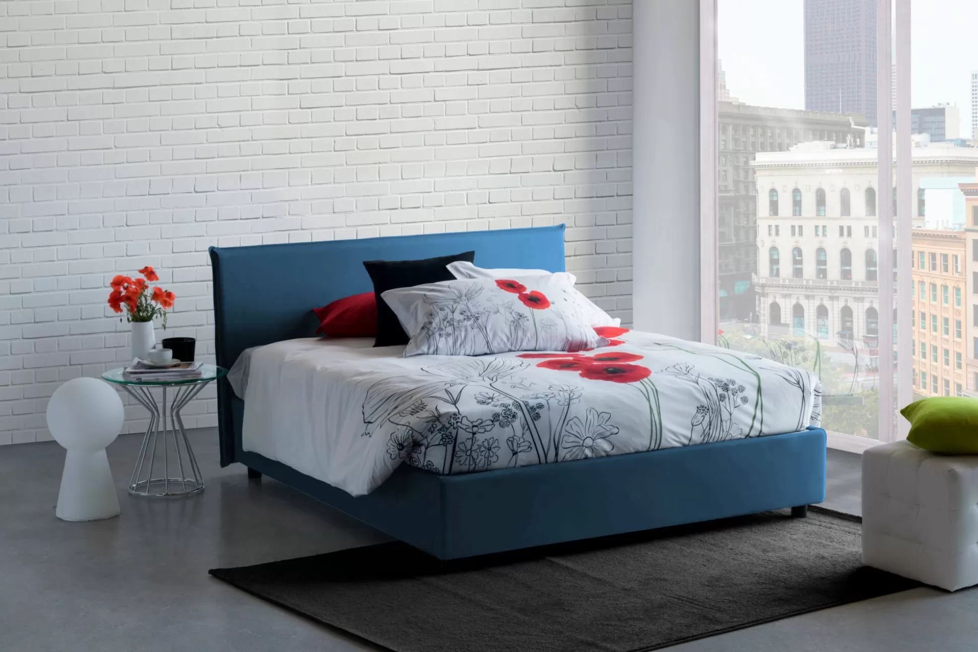 Dmora Letti Alla Francese<Letto alla francese Alion, con materasso Cm 140x190 incluso,