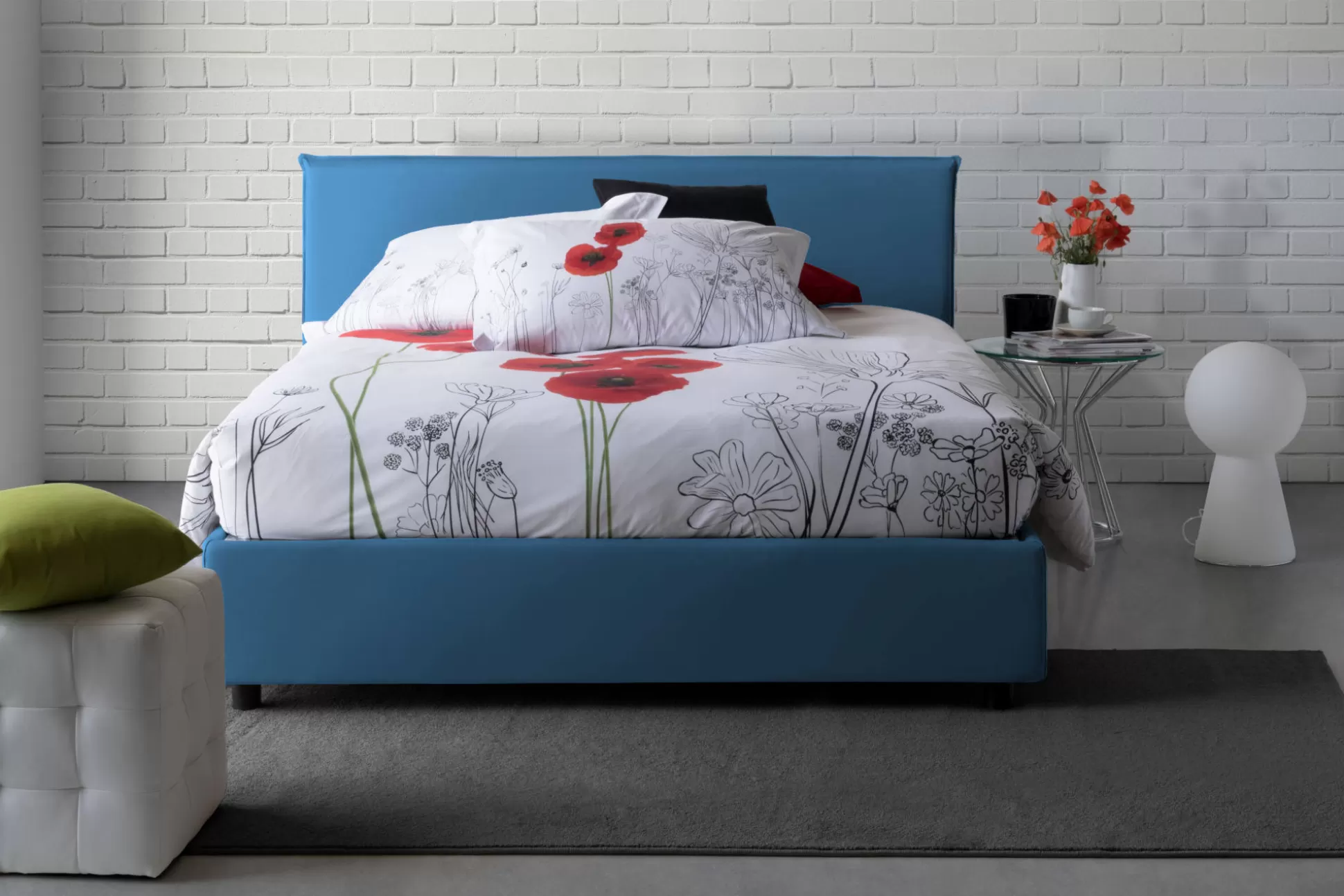 Dmora Letti Alla Francese<Letto alla francese Alion, con materasso Cm 140x190 incluso,